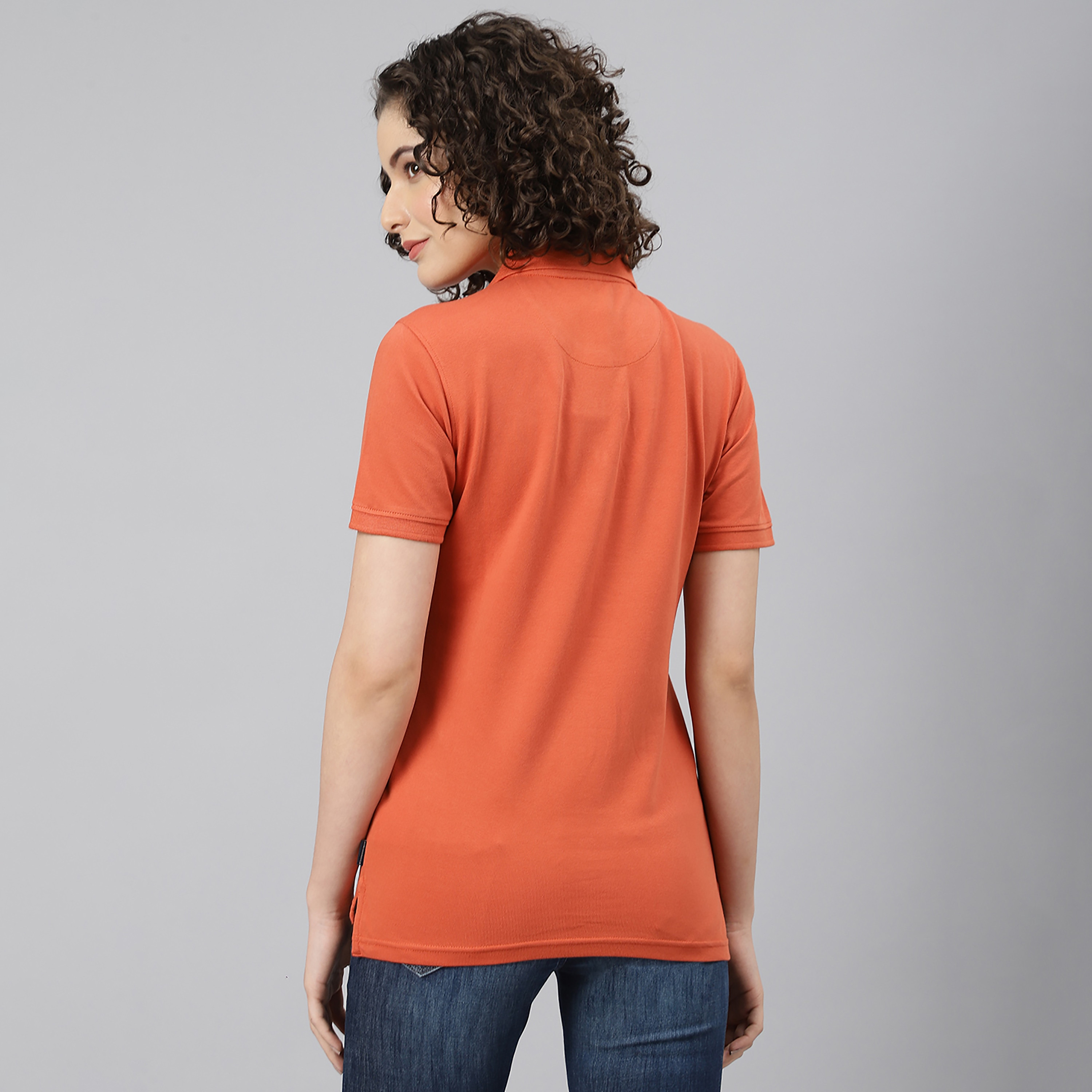 تي شيرت بيفرلي هيلز بولو كلب بأكمام قصيرة سادة بأزرق للنساء-women-clothing-tshirts-image-18