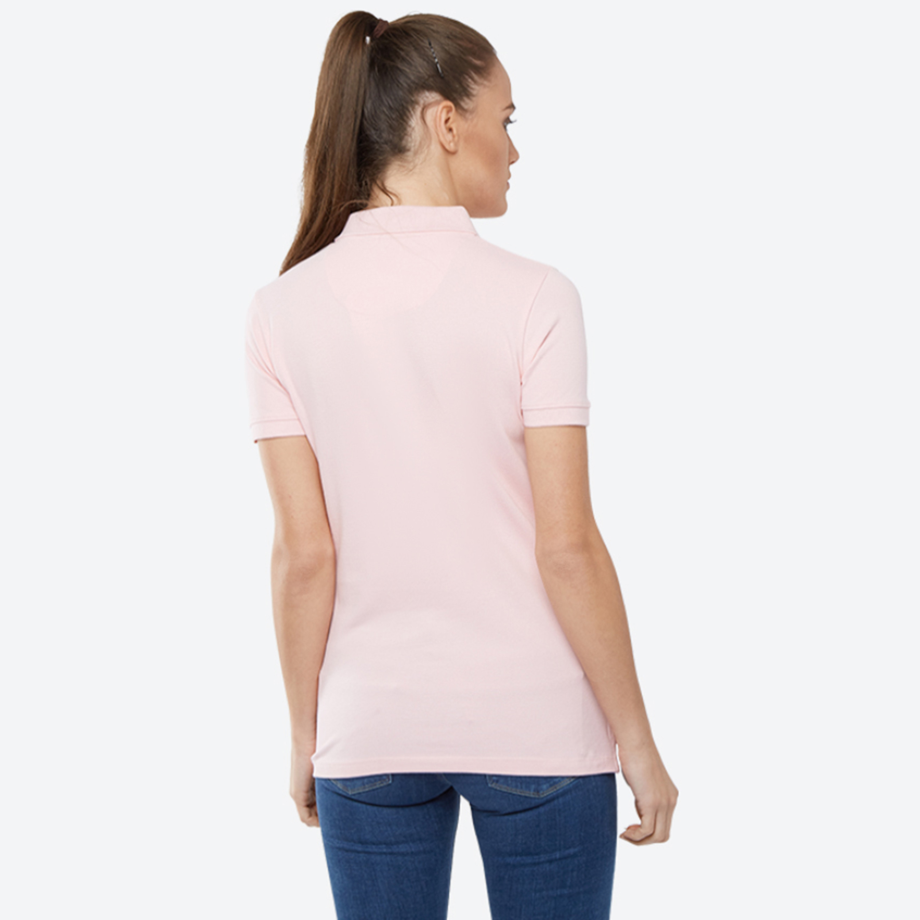تي شيرت بولو من بيفرلي هيلز بولو كلوب بياقة وأكمام قصيرة مع شعار-women-clothing-tshirts-image-12