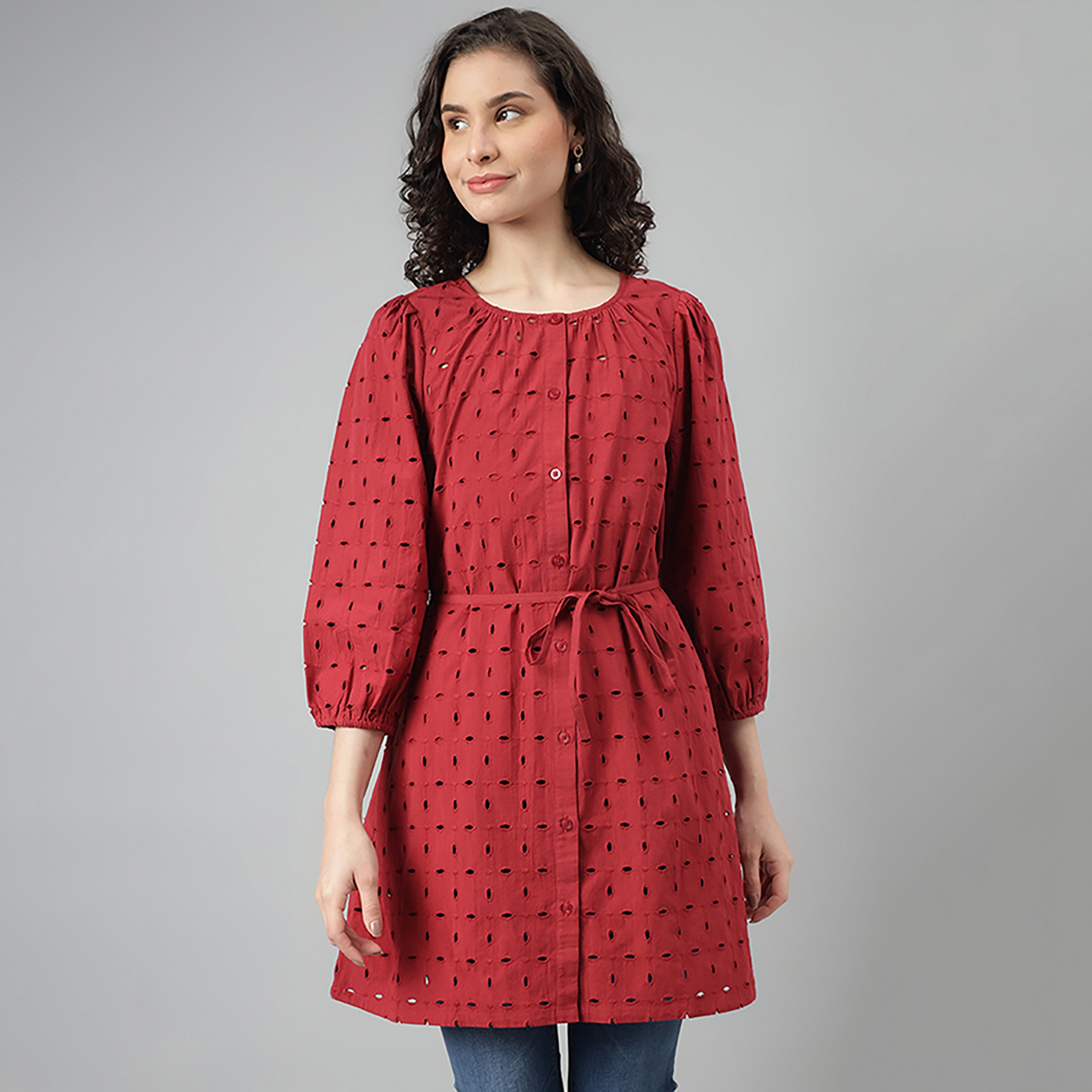فستان قميص من بيفرلي هيلز بولو كلوب برقبة دائرية وطول الركبة-women-clothing-dresses-image-1