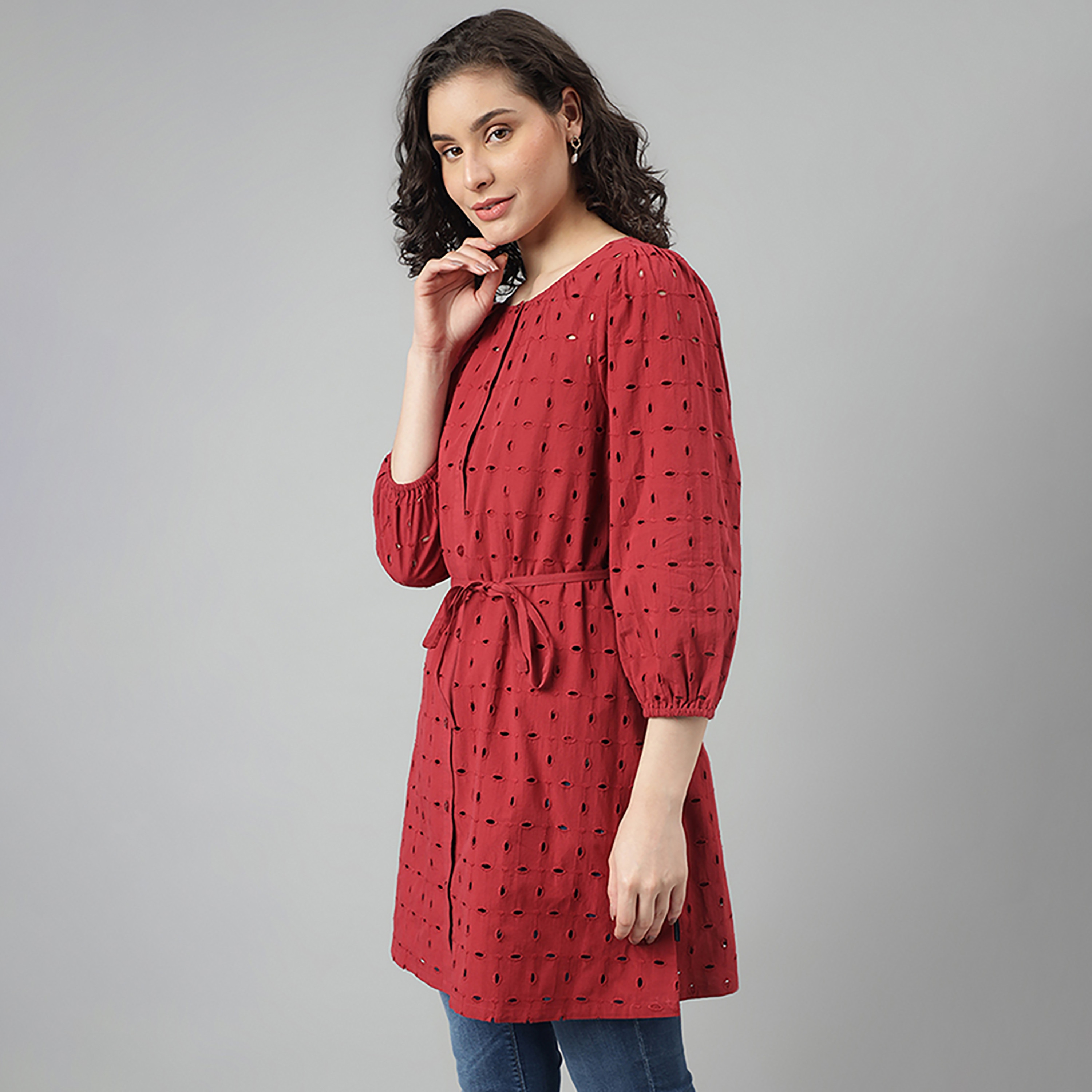 فستان قميص من بيفرلي هيلز بولو كلوب برقبة دائرية وطول الركبة-women-clothing-dresses-image-2