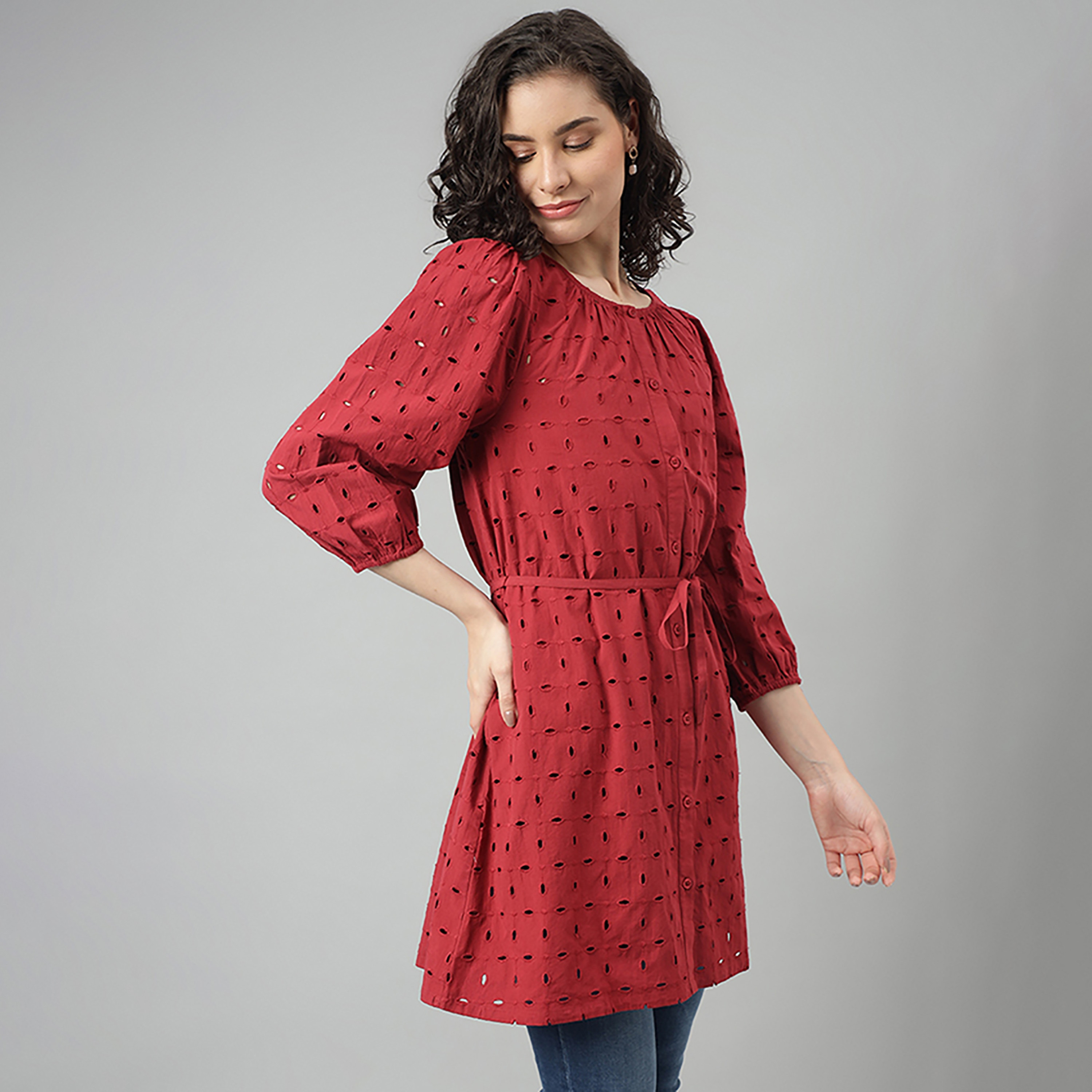 فستان قميص من بيفرلي هيلز بولو كلوب برقبة دائرية وطول الركبة-women-clothing-dresses-image-3