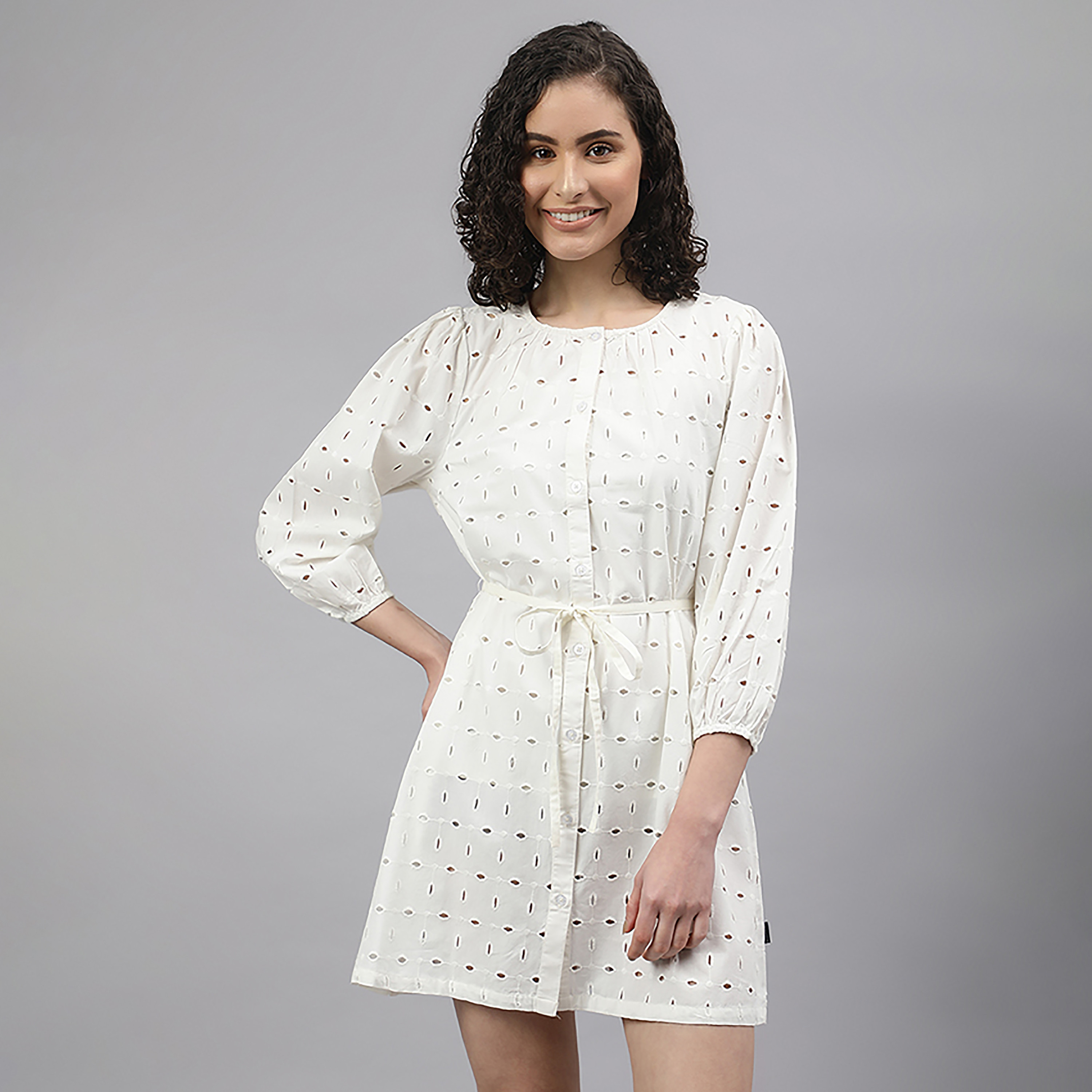 فستان قميص من بيفرلي هيلز بولو كلوب برقبة دائرية وطول الركبة-women-clothing-dresses-image-5