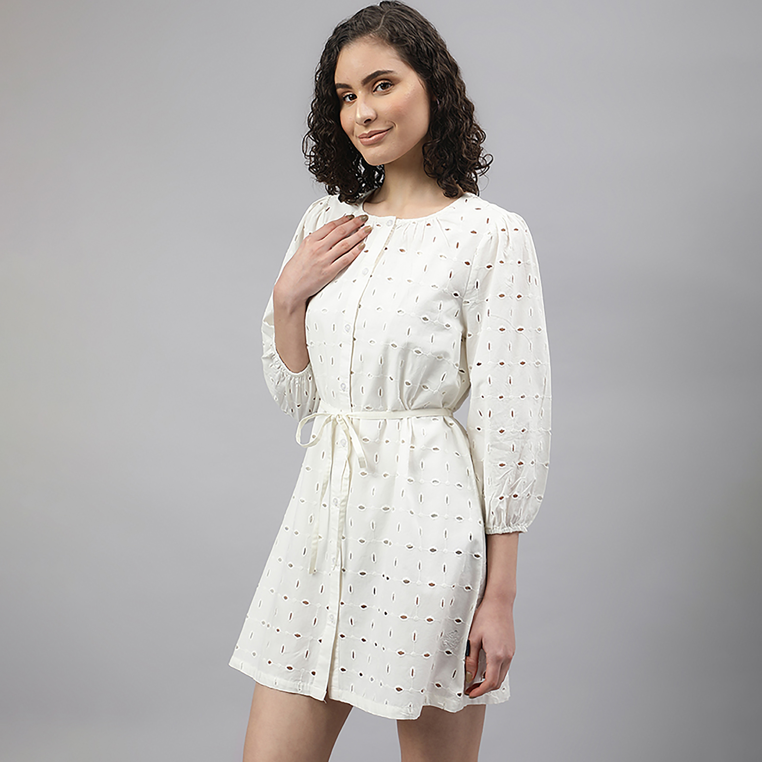 فستان قميص من بيفرلي هيلز بولو كلوب برقبة دائرية وطول الركبة-women-clothing-dresses-image-6