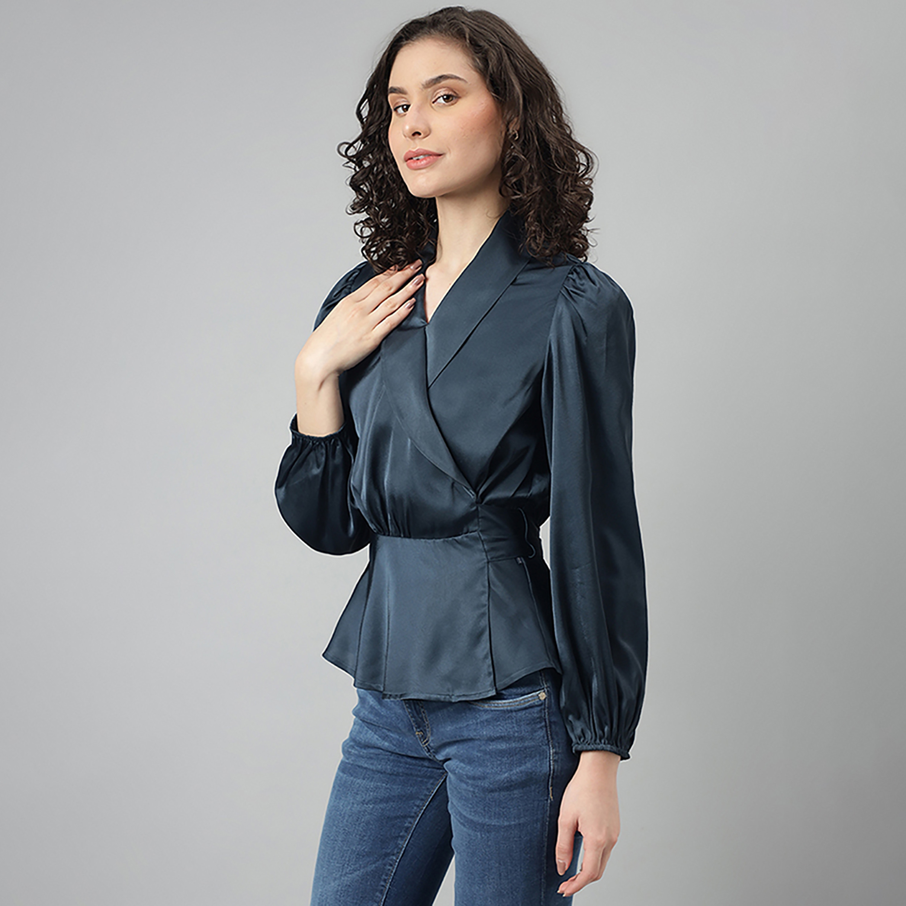 Beverly Hills Polo Club Plain Shawl Lapel Long Sleeves Wrap Top-PROMO_CP_BHPC_101125-image-2