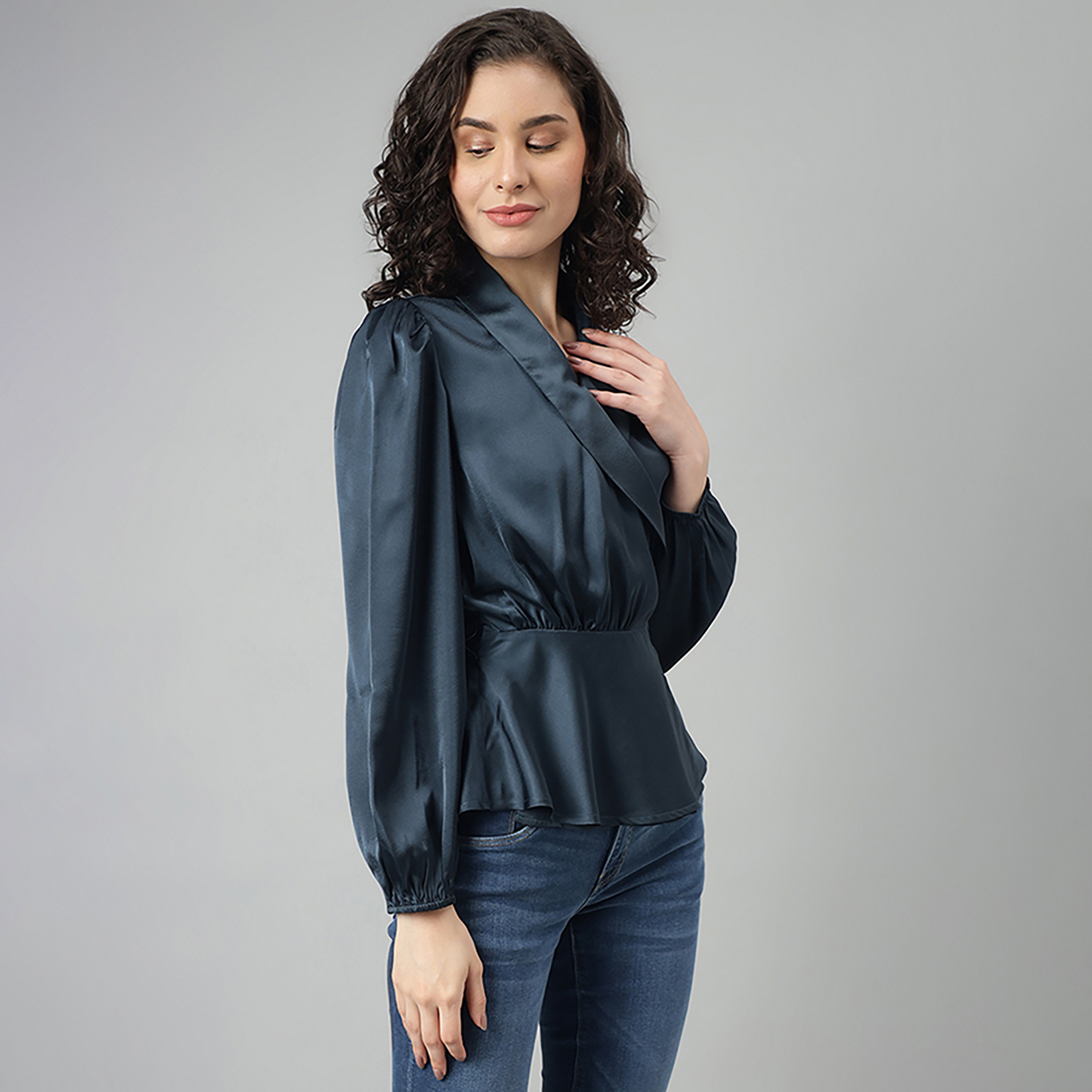 Beverly Hills Polo Club Plain Shawl Lapel Long Sleeves Wrap Top-PROMO_CP_BHPC_101125-image-3