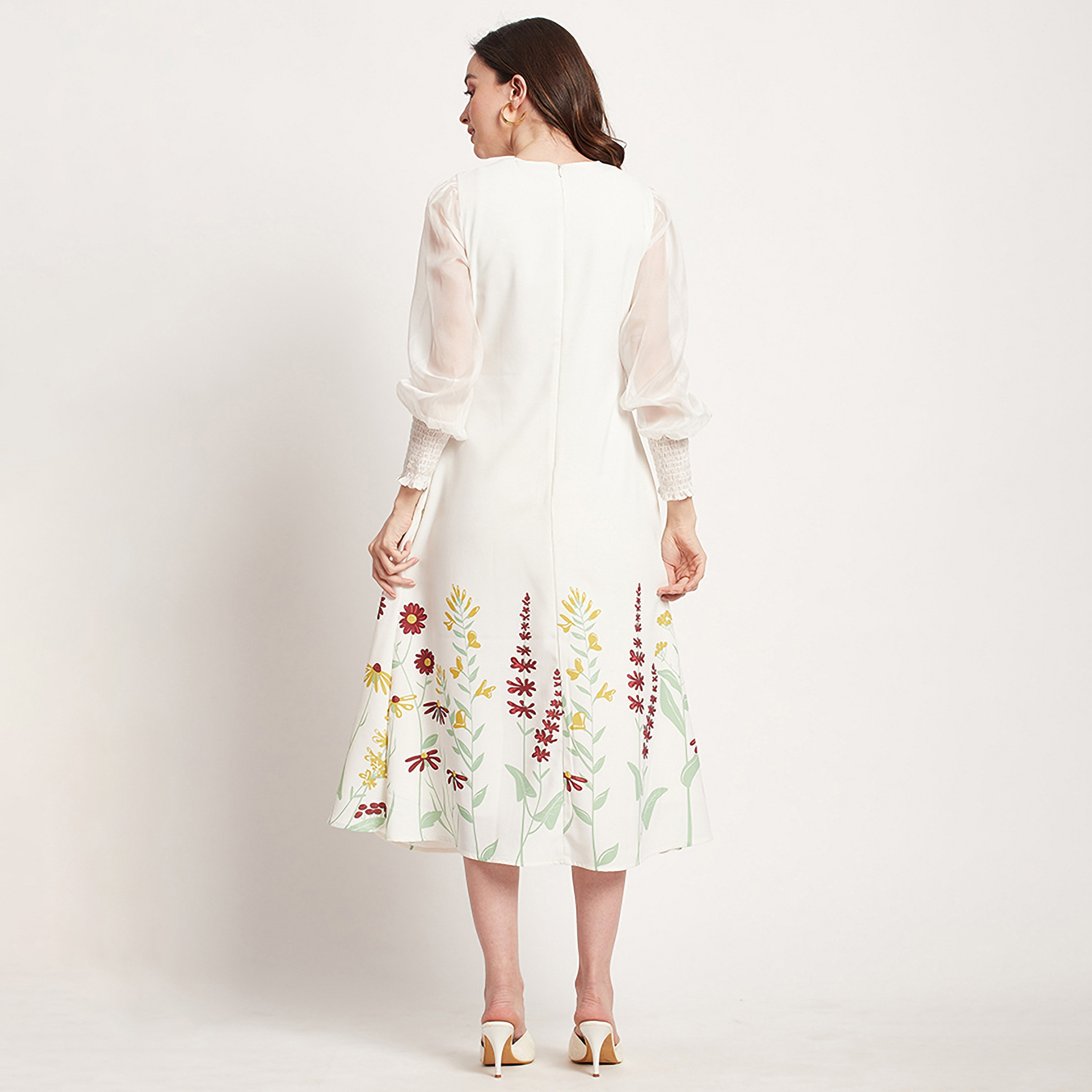 فستان ميدي ذو اى لاين بياقة دائرية مع طبعات من بيفرلي هيلز بولو كلوب-women-clothing-dresses-image-4