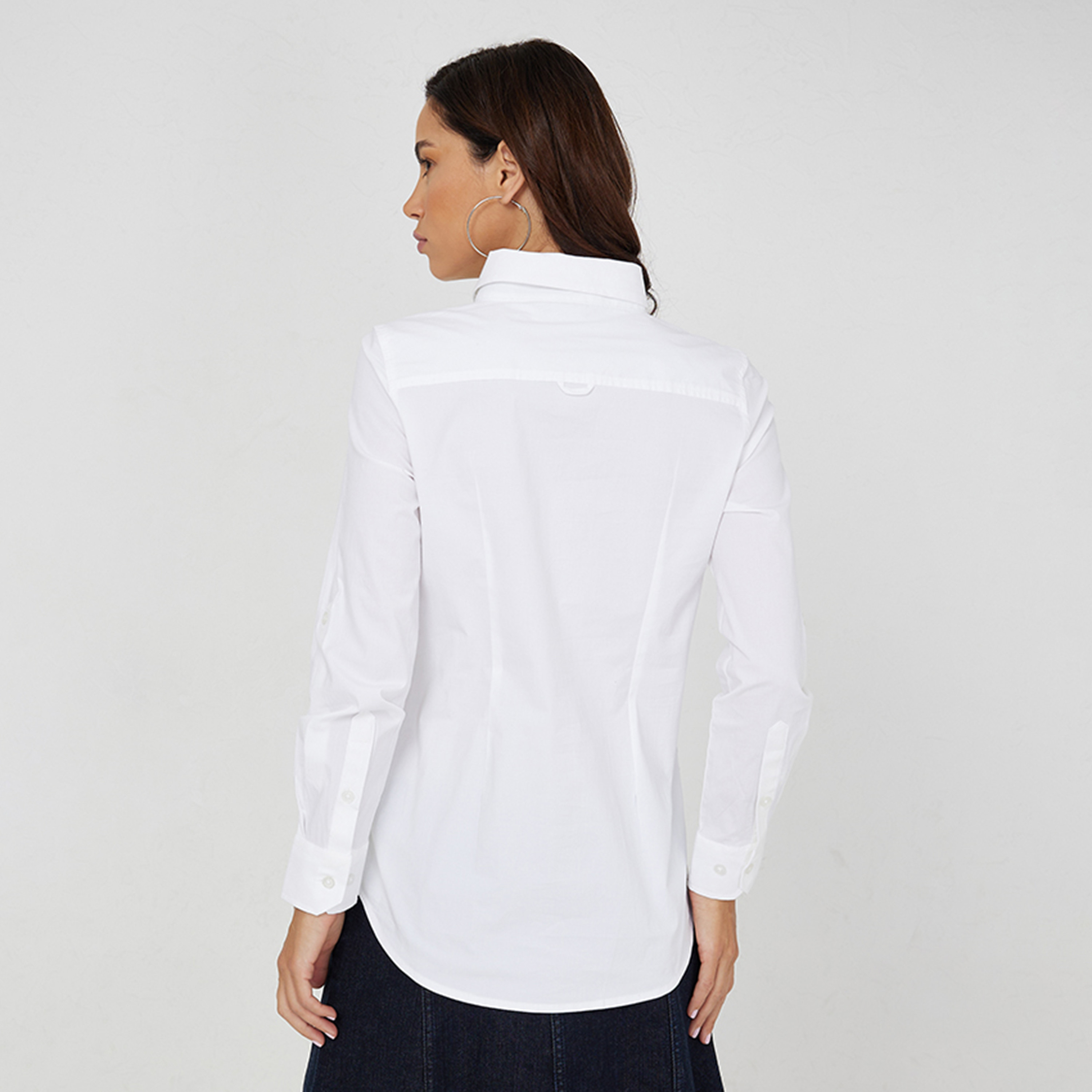 بيفرلي هيلز بولو كلوب-  قميص نسائي سادة بياقة-women-clothing-shirtsandblouses-blouses-image-4