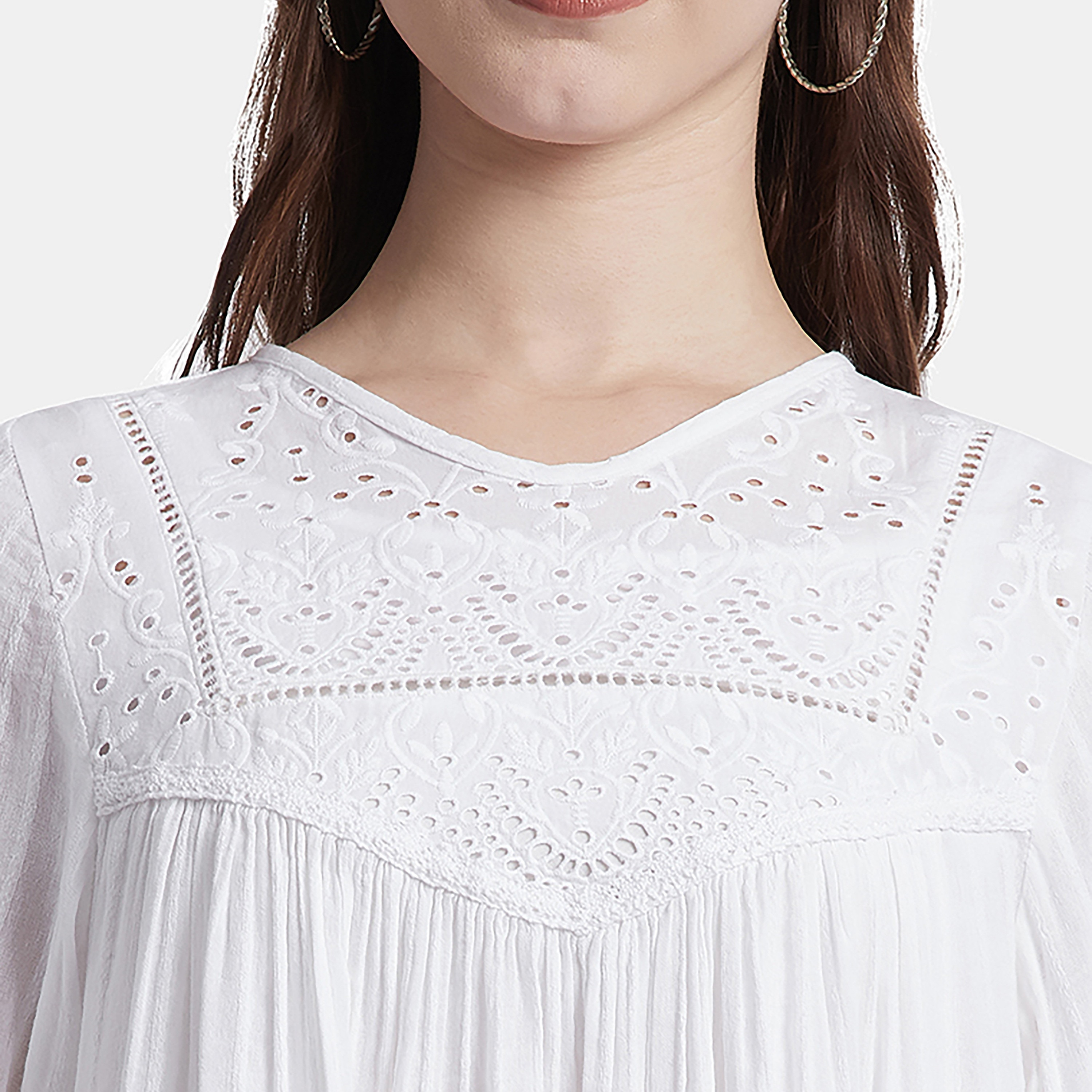بلوزة بيفرلي هيلز بولو كلوب ذو شيفلي بياقة قارب ذو مطرز وأكمام أسقف-women-clothing-shirtsandblouses-blouses-image-7