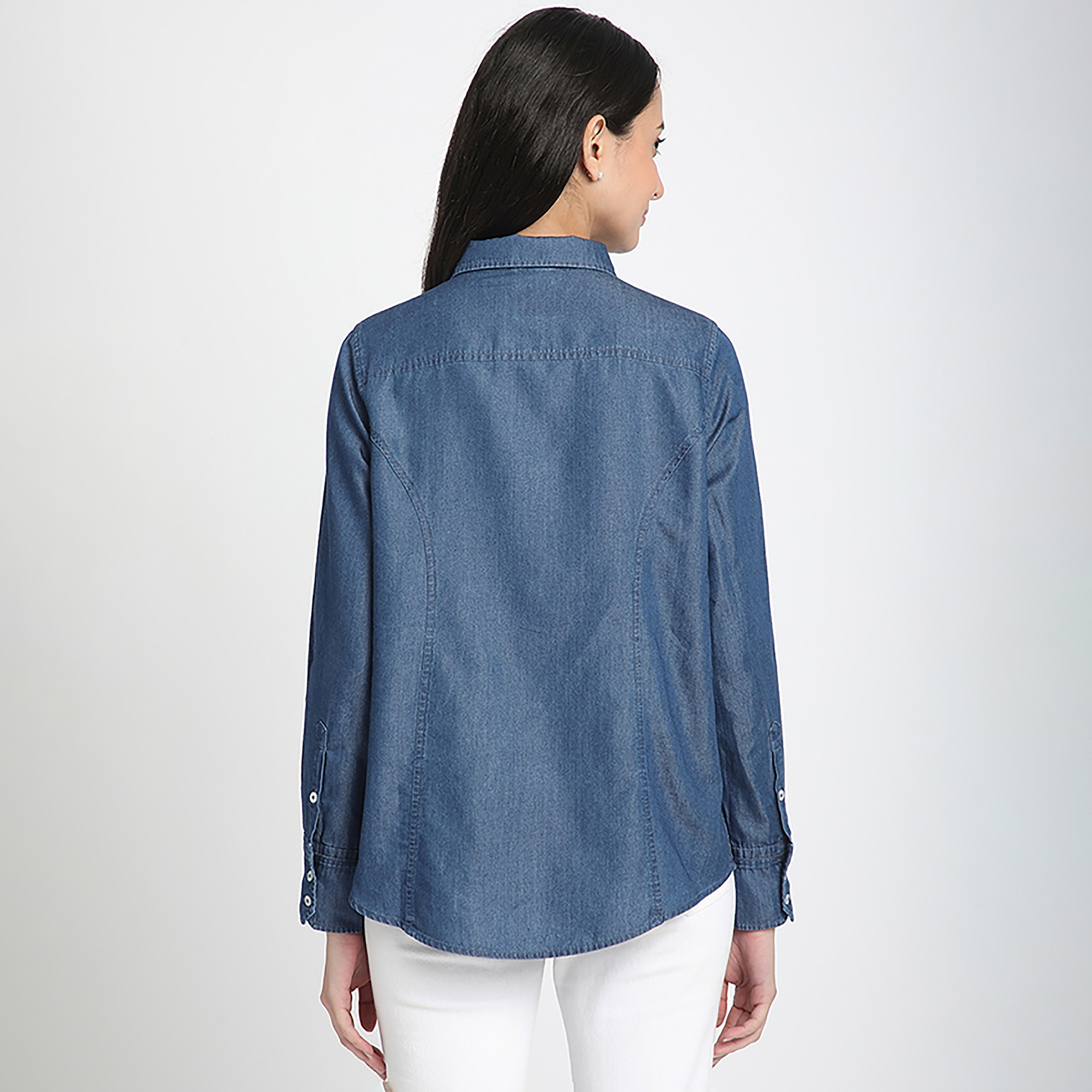 Beverly Hills Polo Club Regular Fit Plain Collared Long Sleeves Women's Shirt-women-clothing-shirtsandblouses-shirts-image-4