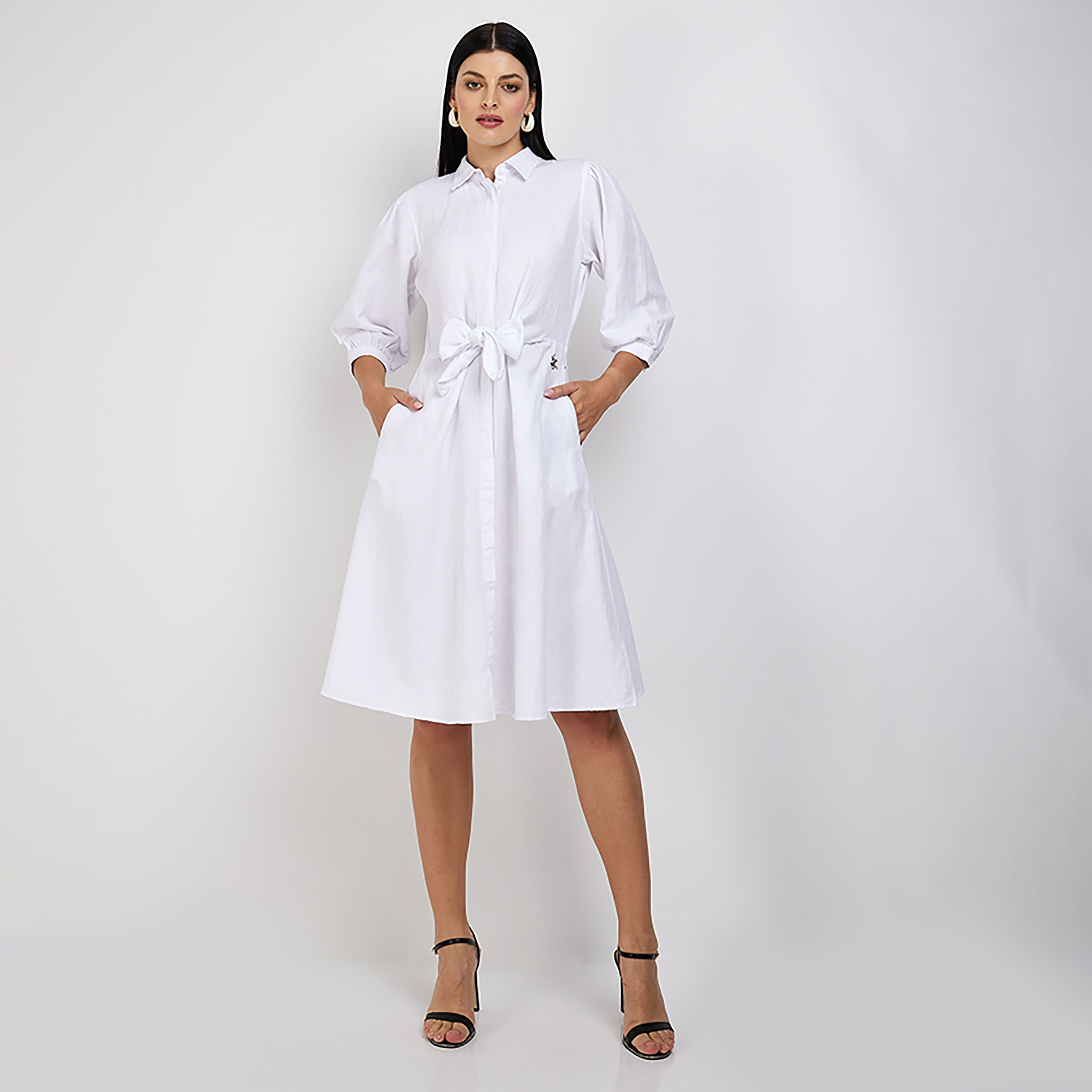 Beverly Hills Polo Club Plain Collared Knee Length Shirt Dress-PROMO_CP_BHPC_101125-image-1