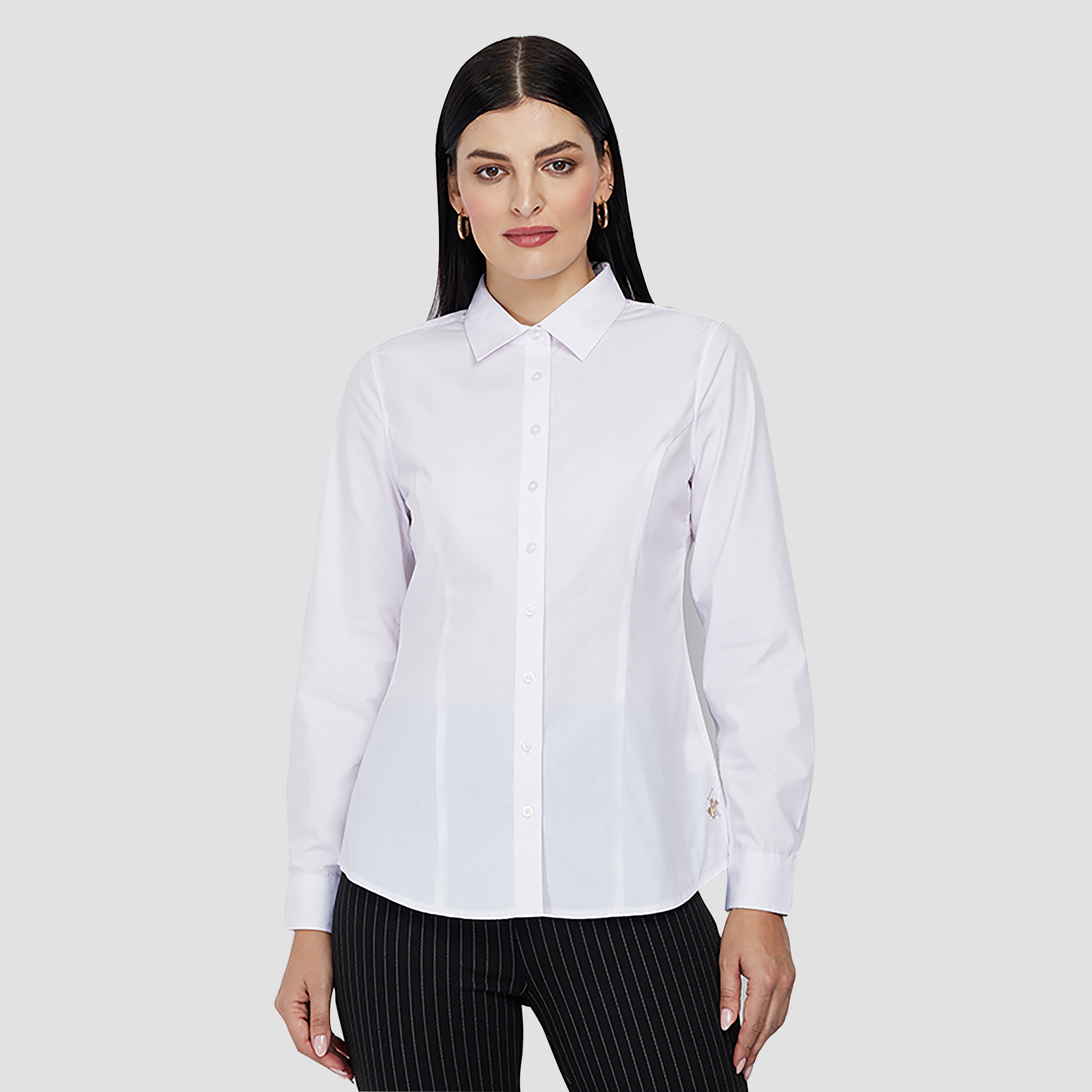 Beverly Hills Polo Club Regular Fit Plain Collared Long Sleeves Women's Shirt-women-clothing-shirtsandblouses-shirts-image-1