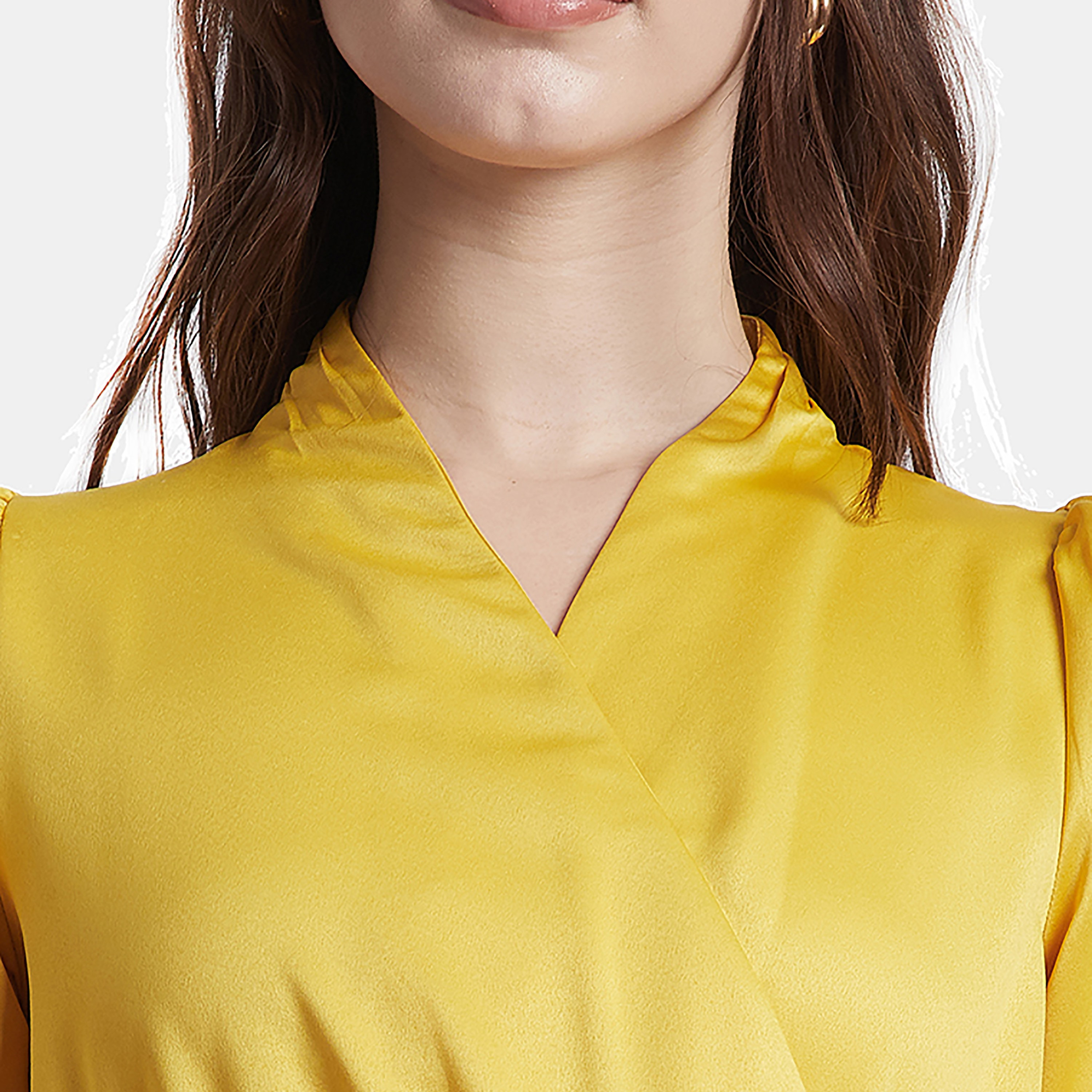 Beverly Hills Polo Club Plain V-Neck Belted Wrap Midi Dress-women-clothing-dresses-image-2