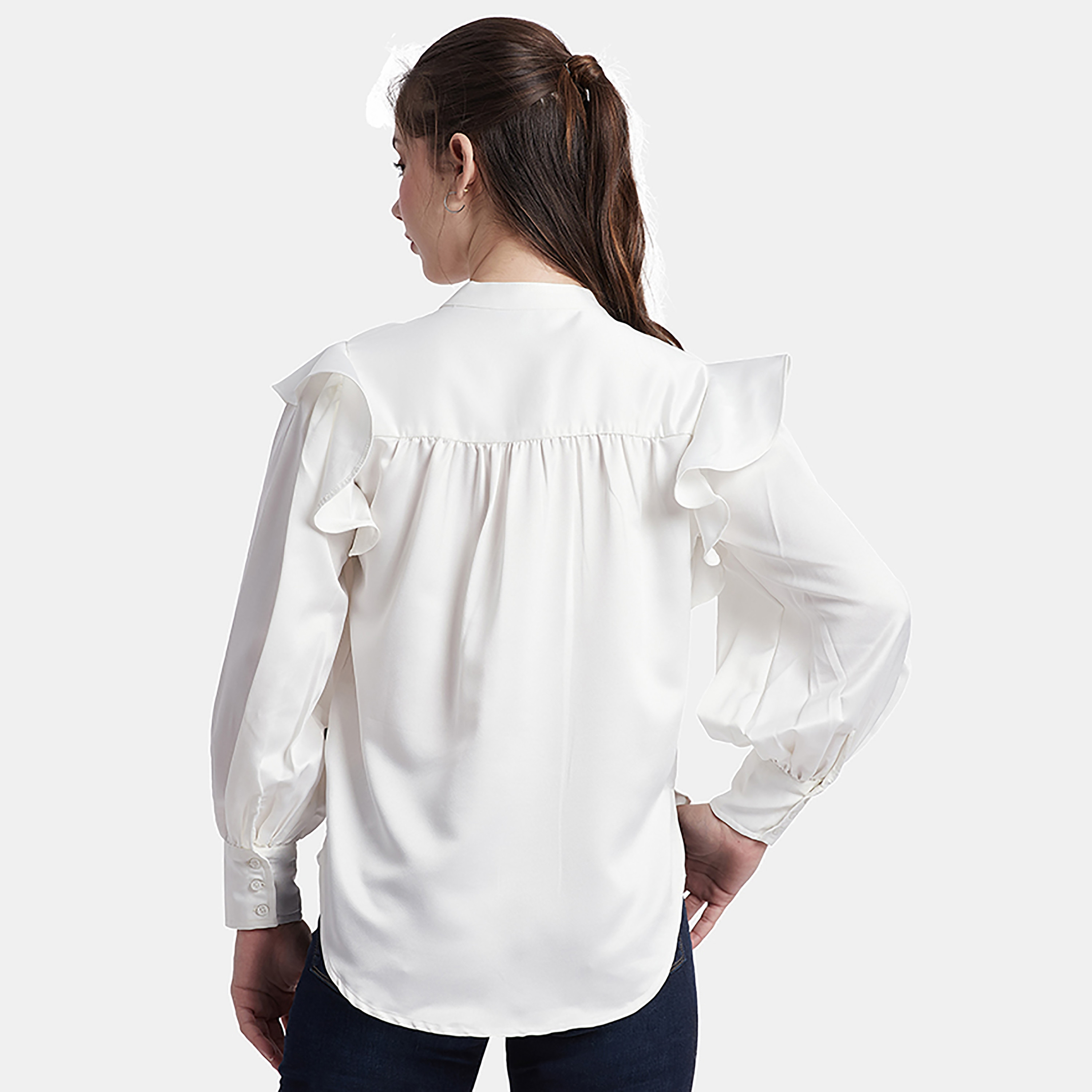 بيفرلي هيلز بولو كلوب-  قميص نسائي ماندرين سادة-women-clothing-shirtsandblouses-blouses-image-4