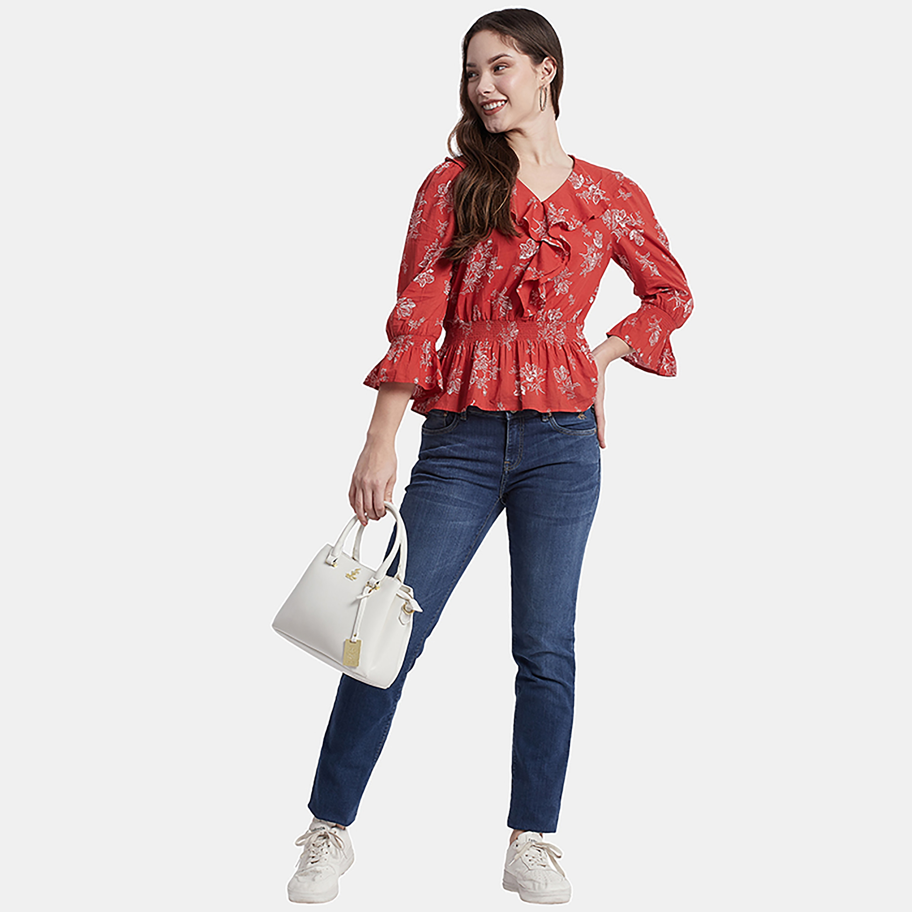 Beverly Hills Polo Club Printed V-Neck Three-Quarter Sleeves Top-PROMO_CP_BHPC_101125-image-2