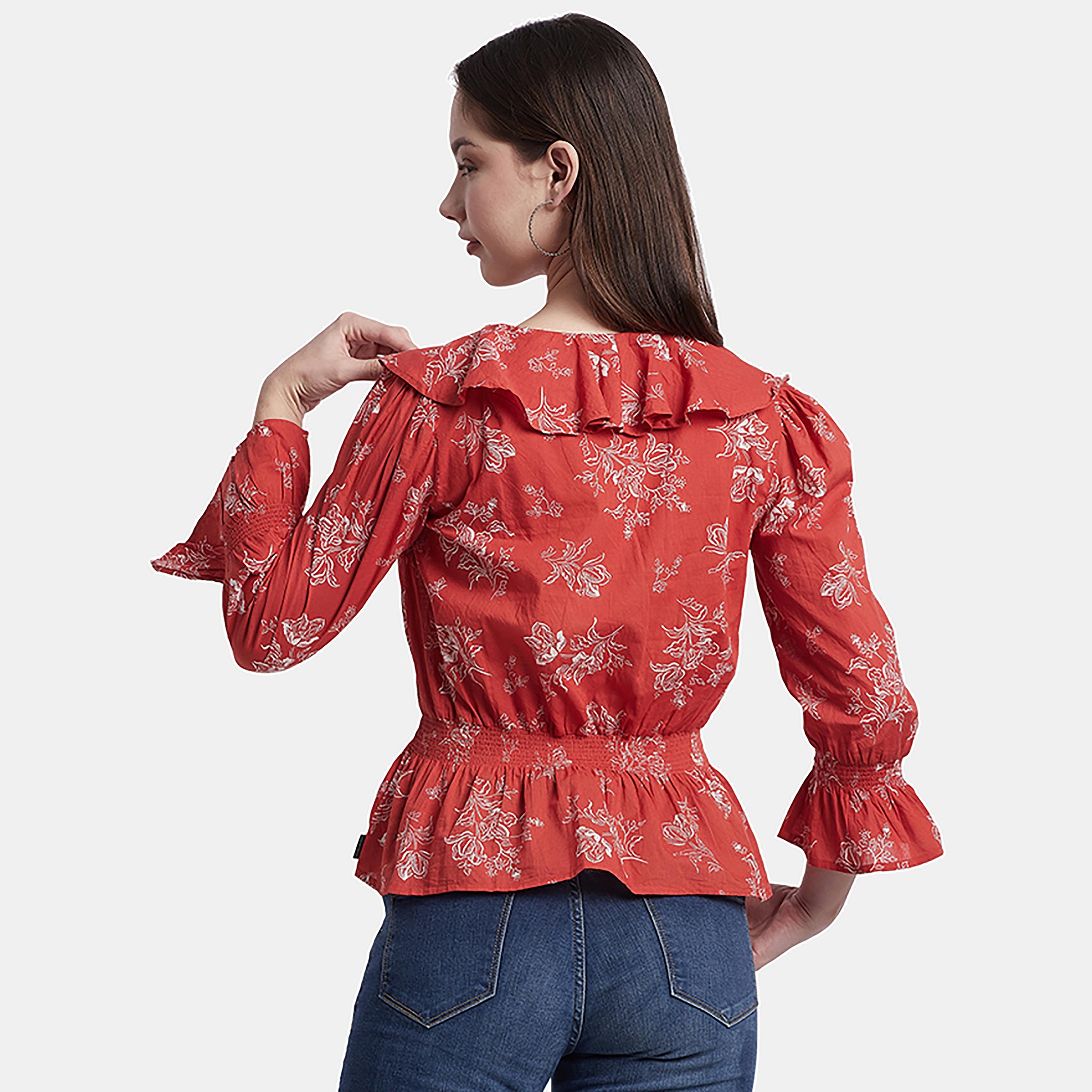 Beverly Hills Polo Club Printed V-Neck Three-Quarter Sleeves Top-PROMO_CP_BHPC_101125-image-4