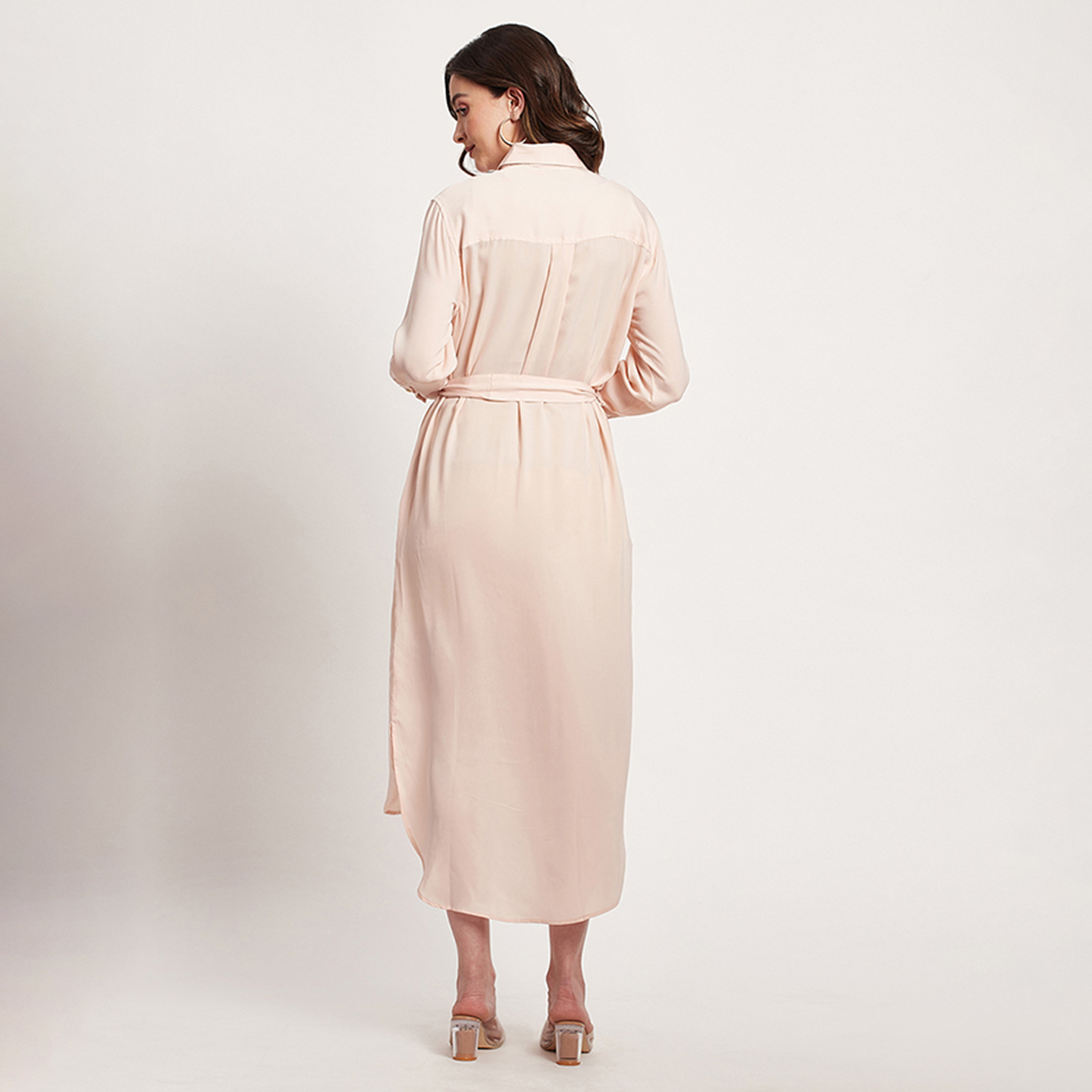 فستان قميص ذو ميدي مع ياقة سادة من بيفرلي هيلز بولو كلوب-women-clothing-dresses-image-8
