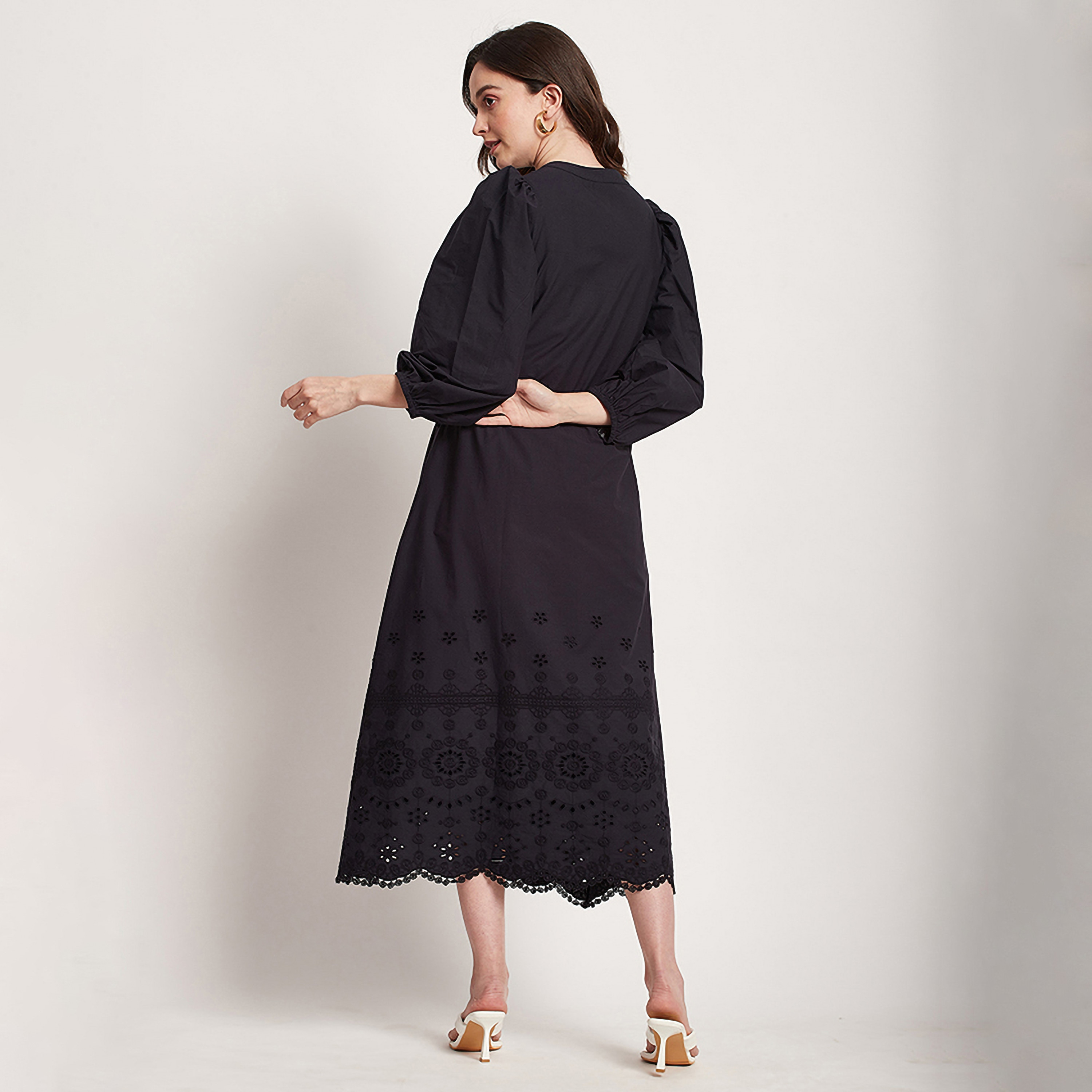 فستان قميص متوسط ​​الطول بيفرلي هيلز بولو كلوب مطرز بياقة ماندارين-women-clothing-dresses-image-4