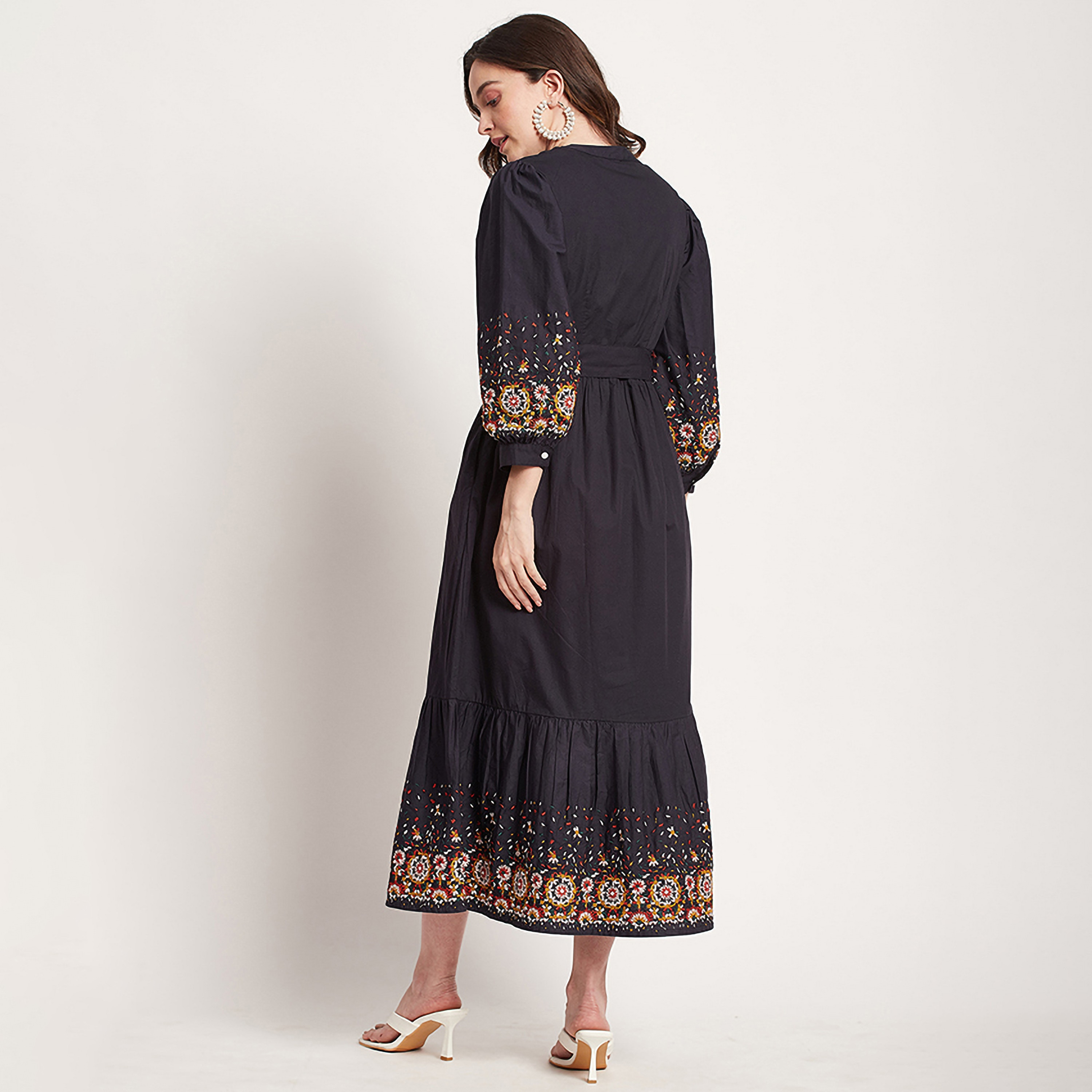 فستان قميص مطبوع ذو ميدي مع ياقة ماندارين من بيفرلي هيلز بولو كلوب-women-clothing-dresses-image-4