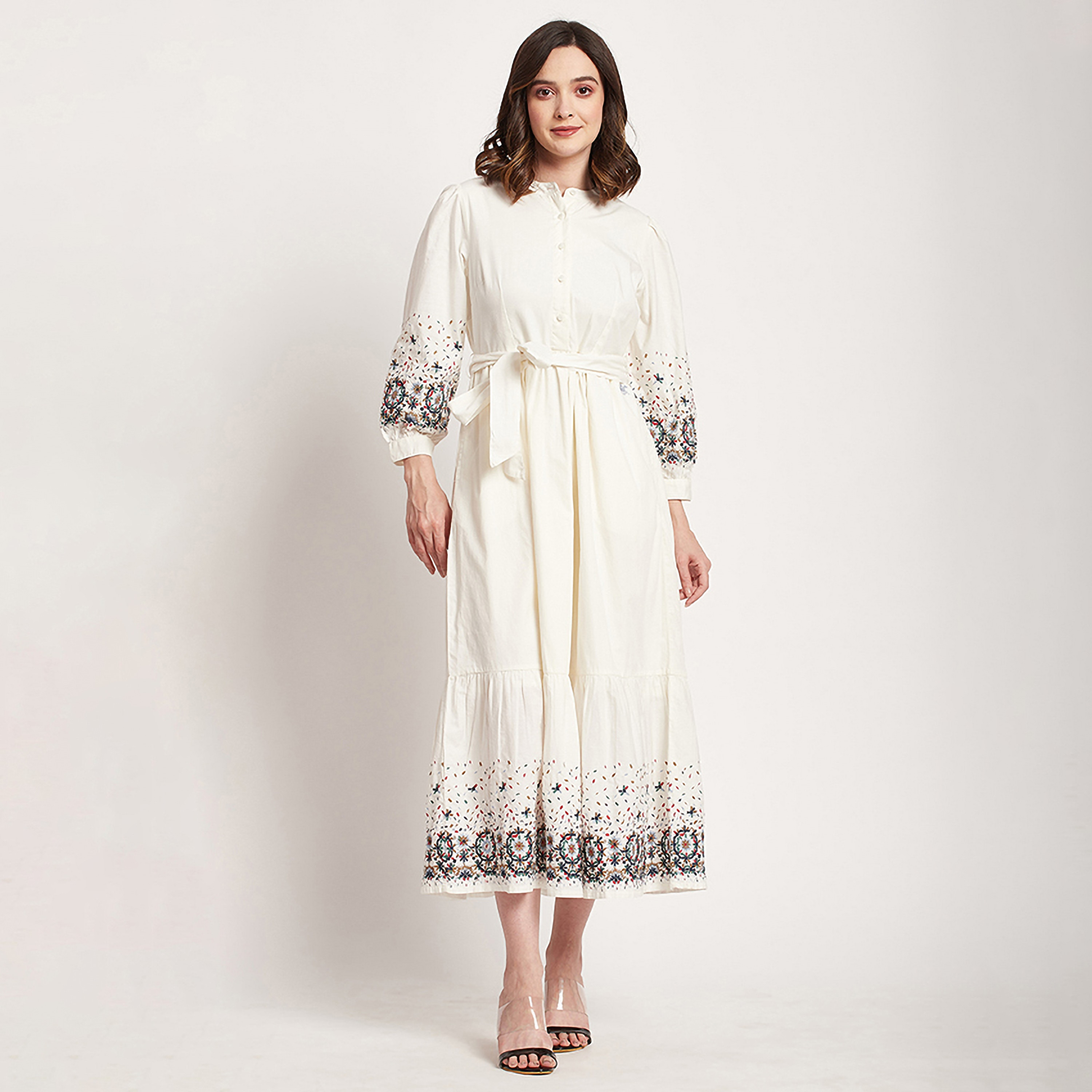 فستان قميص مطبوع ذو ميدي مع ياقة ماندارين من بيفرلي هيلز بولو كلوب-women-clothing-dresses-image-5