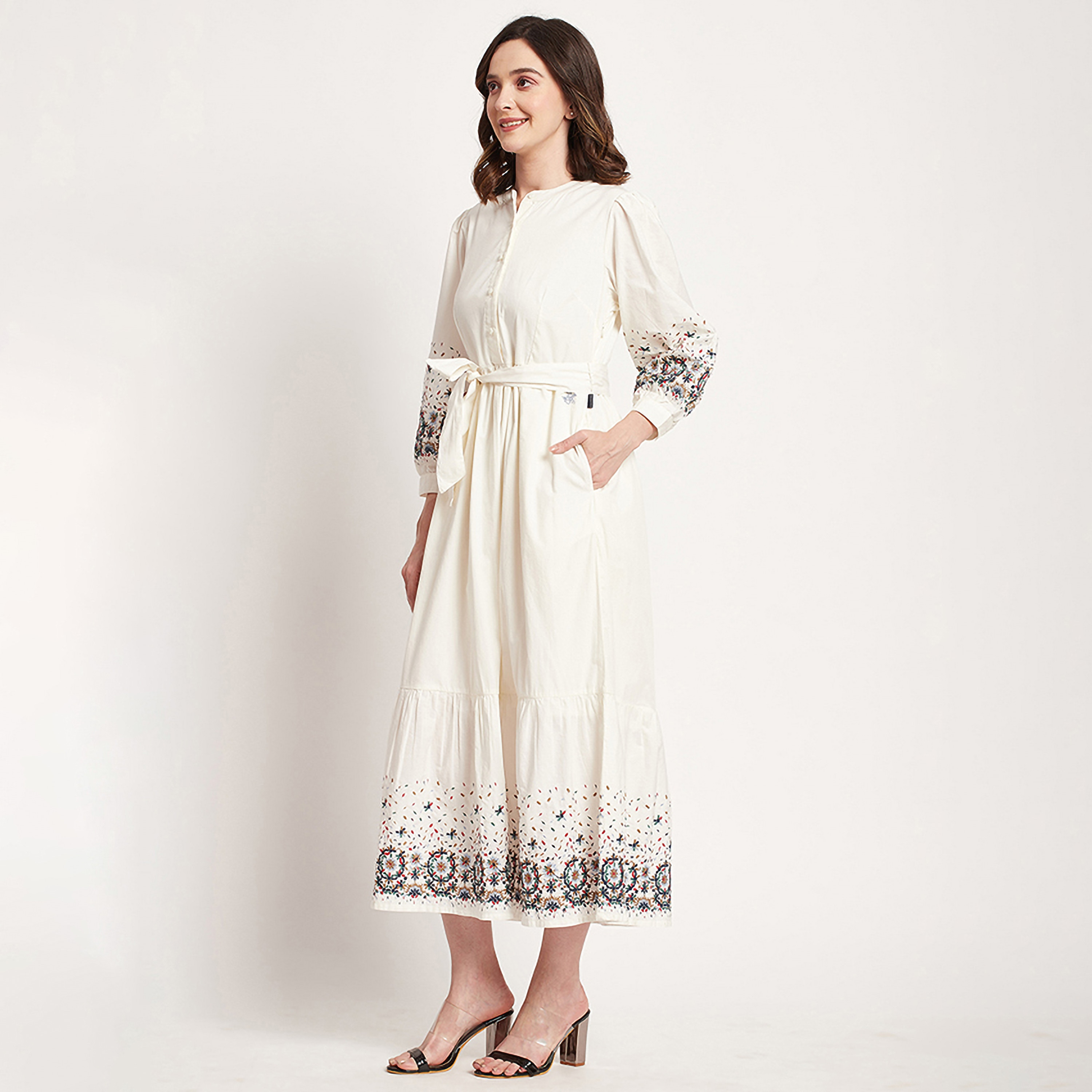 فستان قميص مطبوع ذو ميدي مع ياقة ماندارين من بيفرلي هيلز بولو كلوب-women-clothing-dresses-image-6