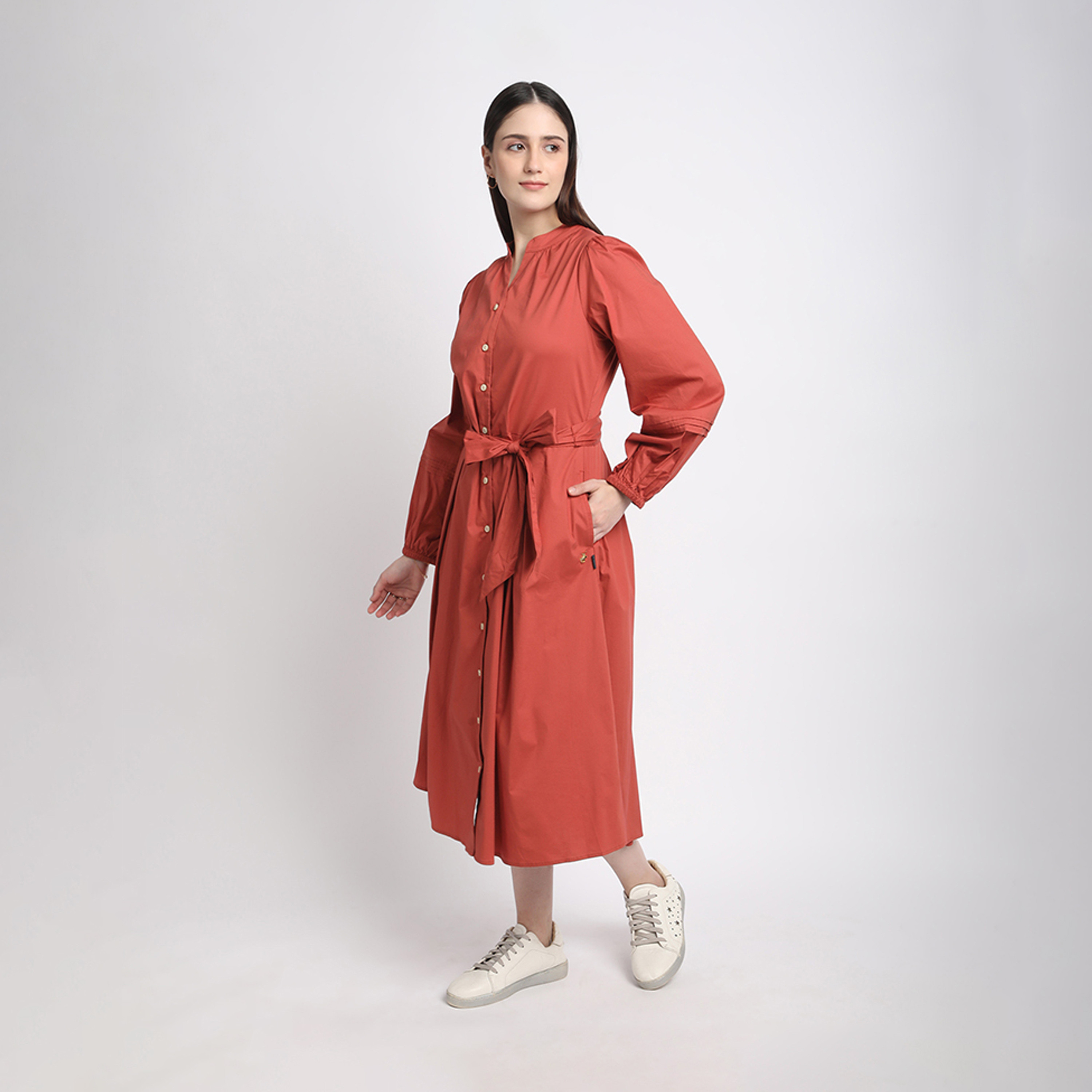 بيفرلي هيلز كلوب-  فستان قميص بياقة سادة-women-clothing-dresses-image-6
