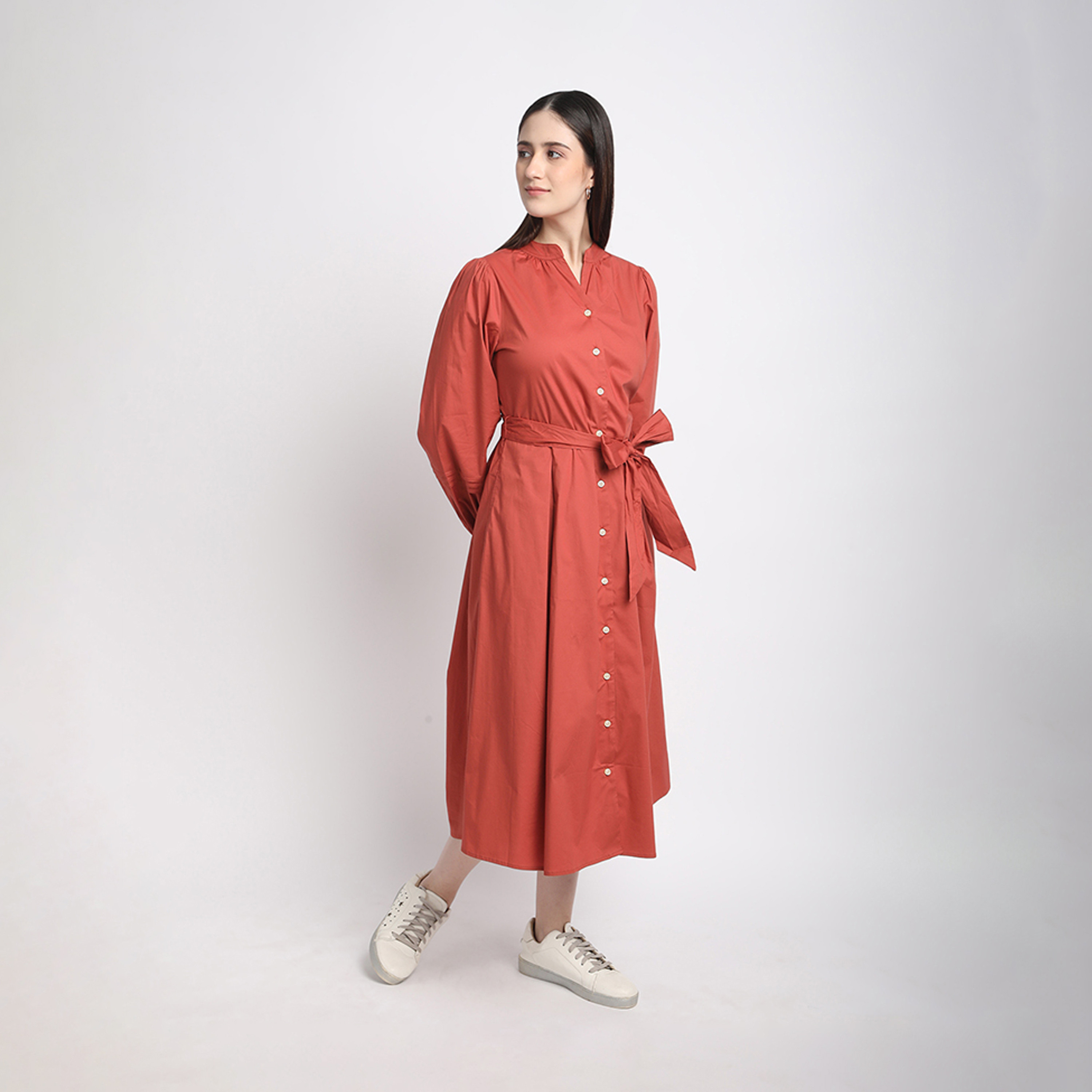 بيفرلي هيلز كلوب-  فستان قميص بياقة سادة-women-clothing-dresses-image-7