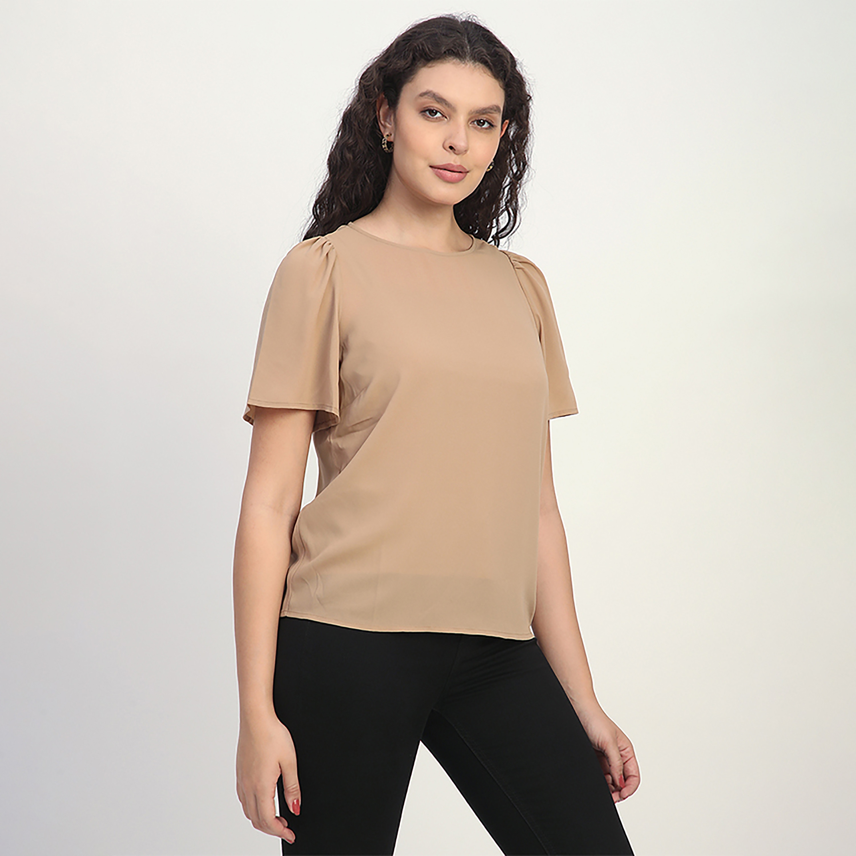 Beverly Hills Polo Club Plain Round Neck Flutter Sleeves Top-PROMO_CP_BHPC_101125-image-2