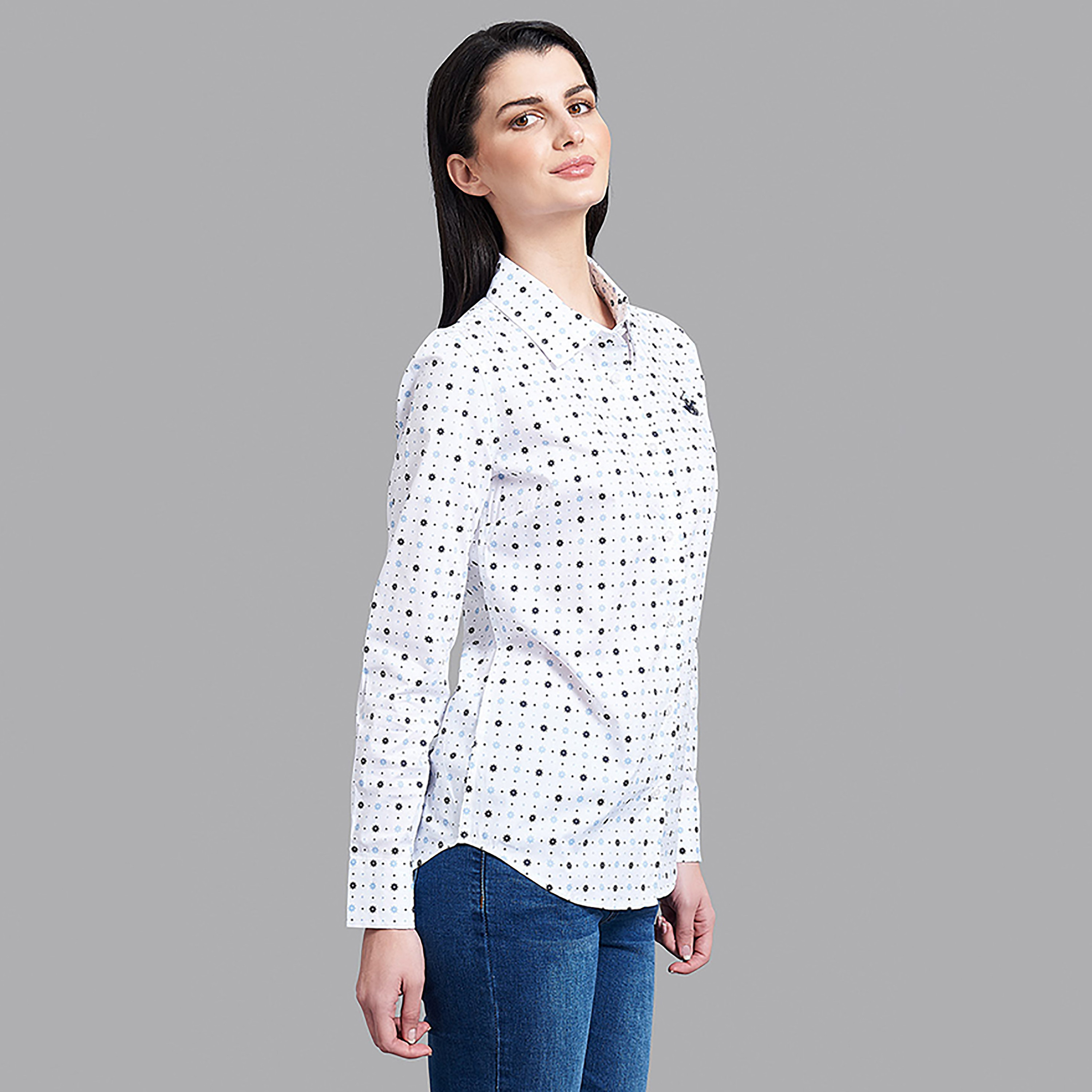 Beverly Hills Polo Club White Printed Regular Fit Full Sleeves Casual Shirt-women-clothing-shirtsandblouses-blouses-image-3