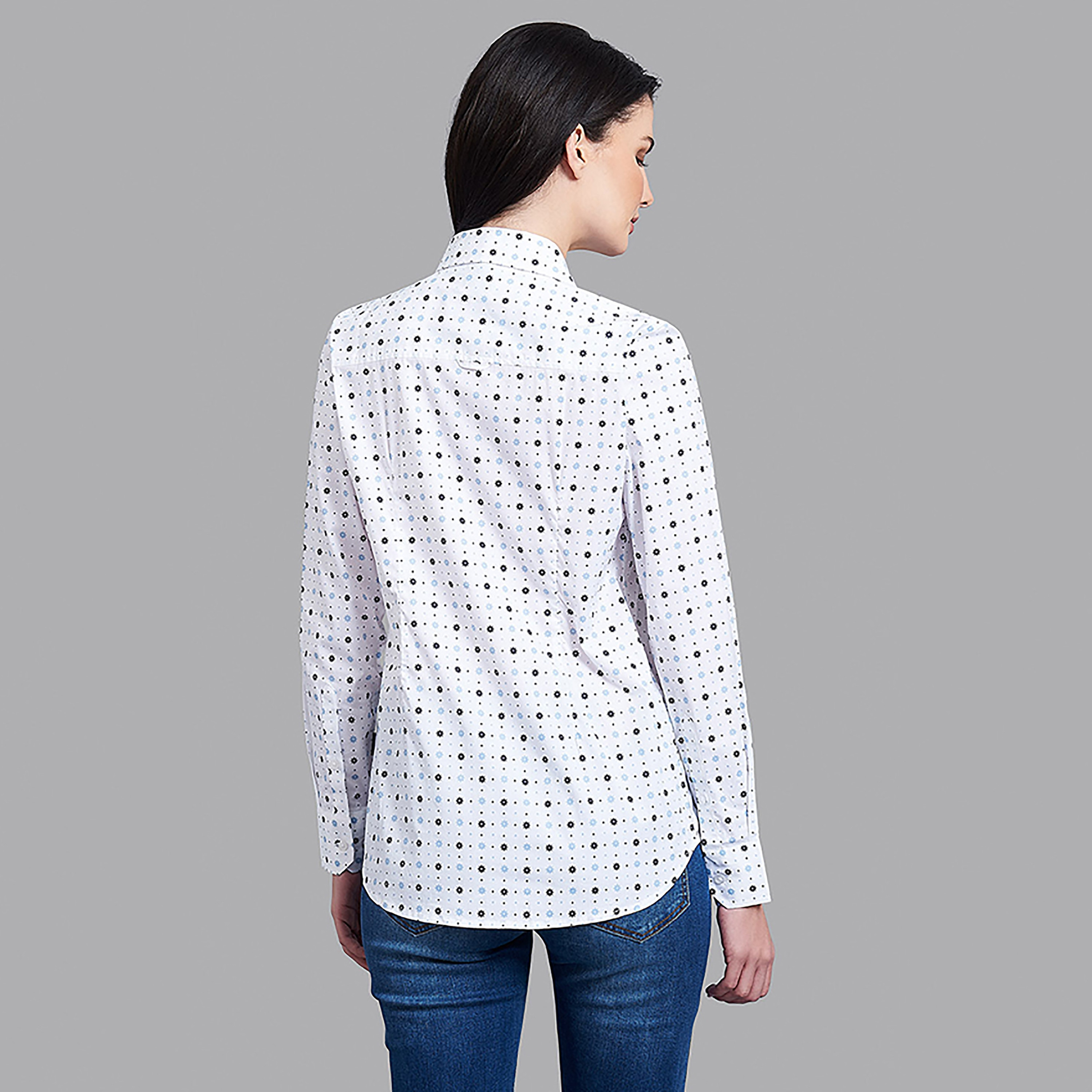Beverly Hills Polo Club White Printed Regular Fit Full Sleeves Casual Shirt-women-clothing-shirtsandblouses-blouses-image-4