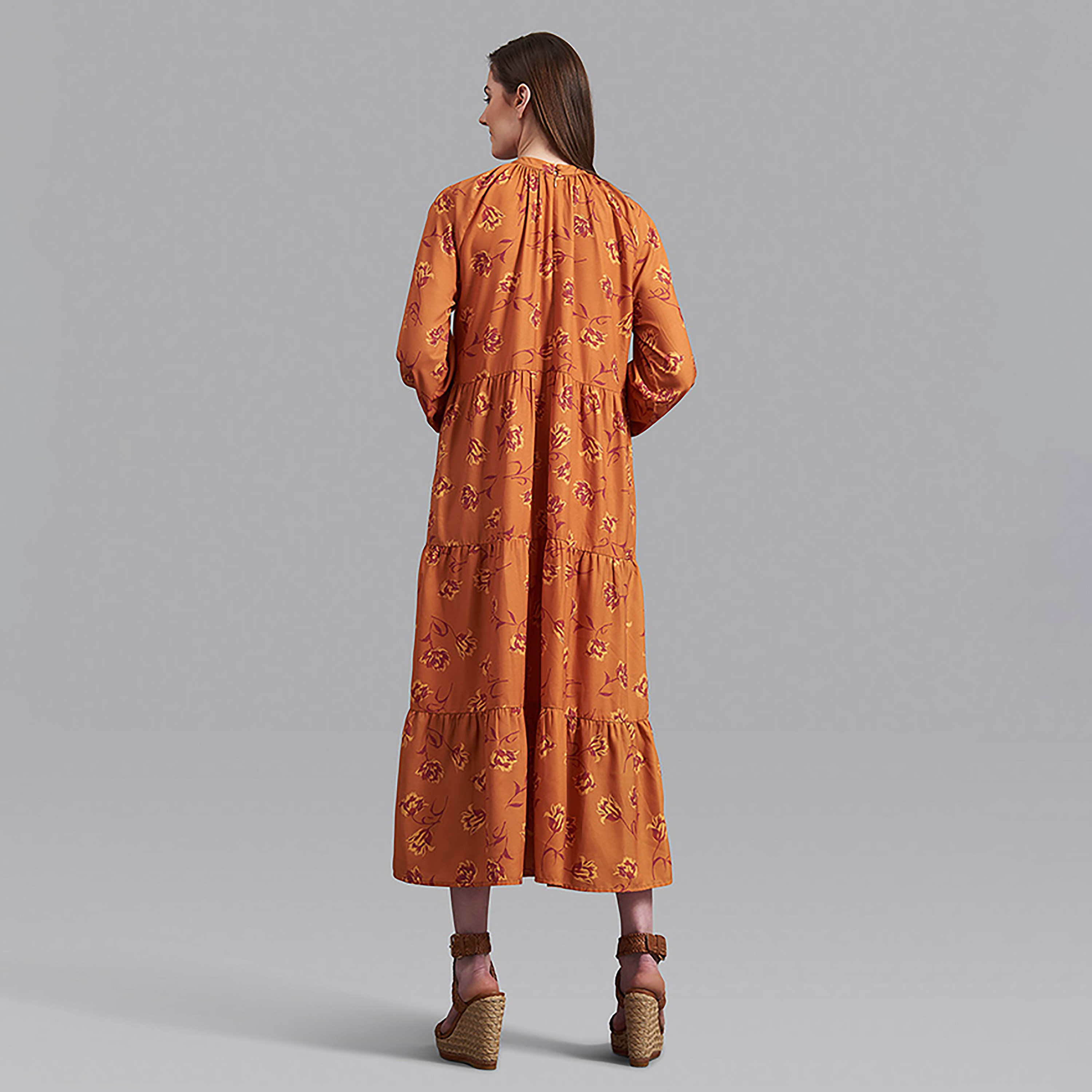 Beverly Hills Polo Club Floral High Neck Midi Dress-women-clothing-dresses-image-4