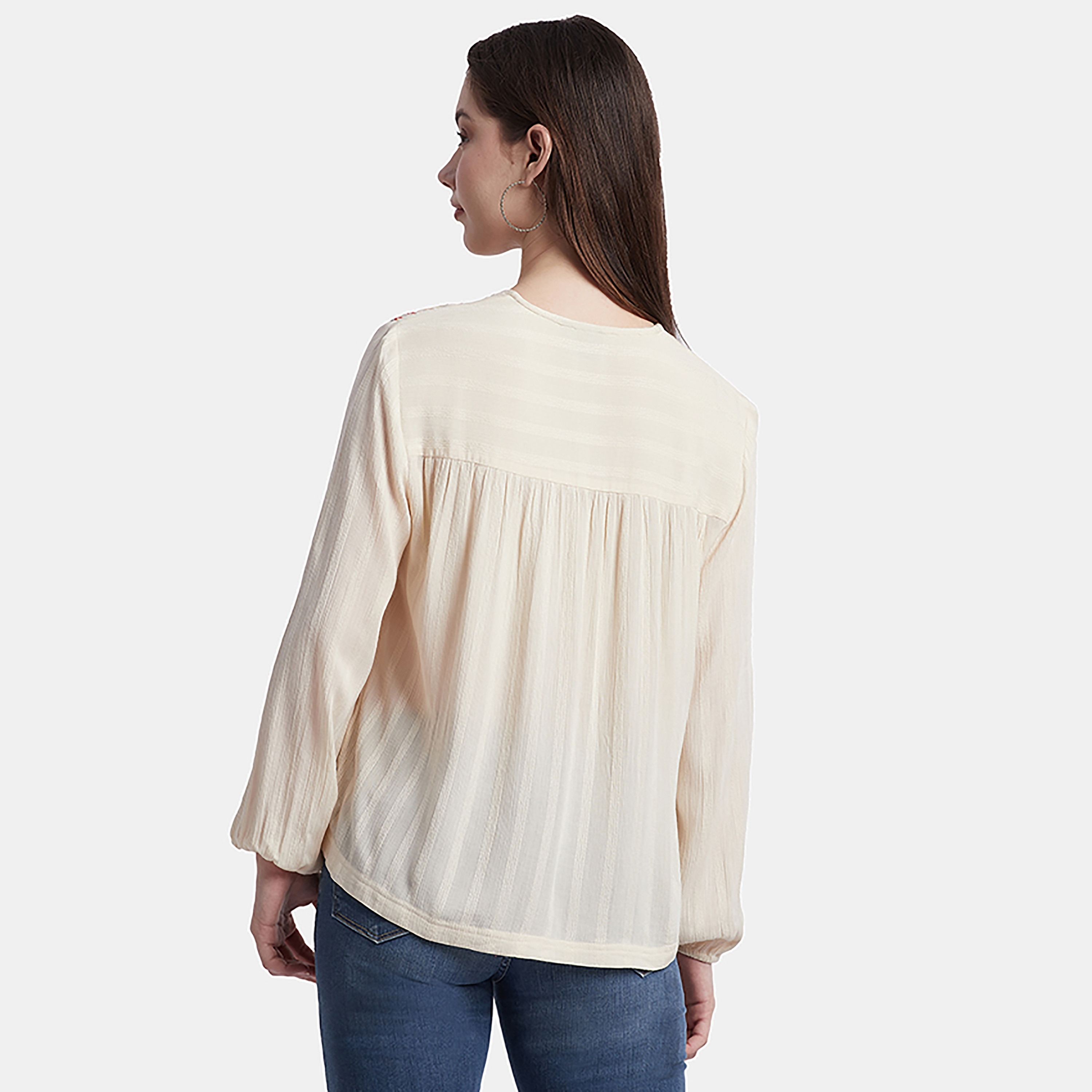توب من بيفرلي هيلز بولو كلوب ذو مطرز بياقة مربعة وأكمام طويلة-women-clothing-shirtsandblouses-blouses-image-4