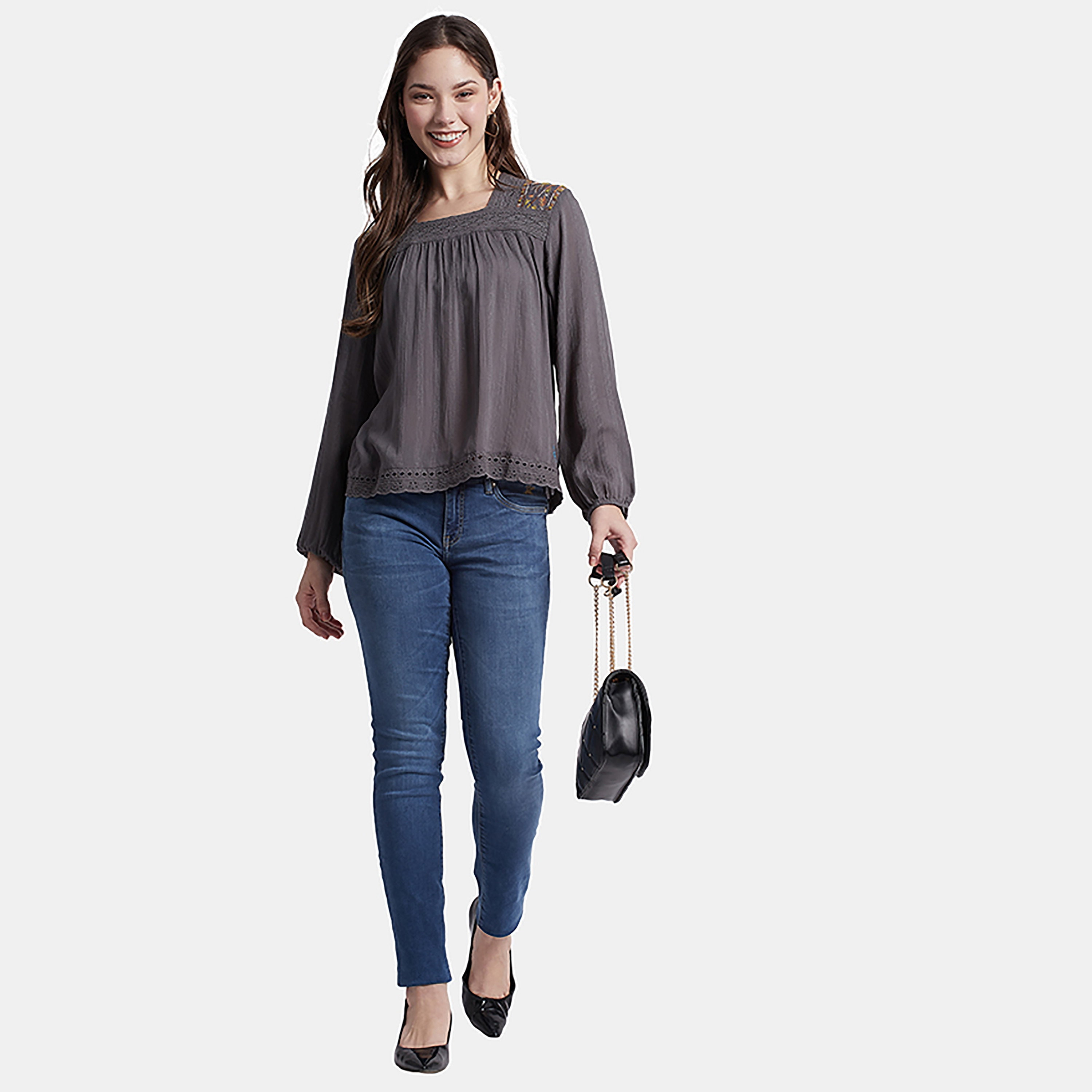 توب من بيفرلي هيلز بولو كلوب ذو مطرز بياقة مربعة وأكمام طويلة-women-clothing-shirtsandblouses-blouses-image-6