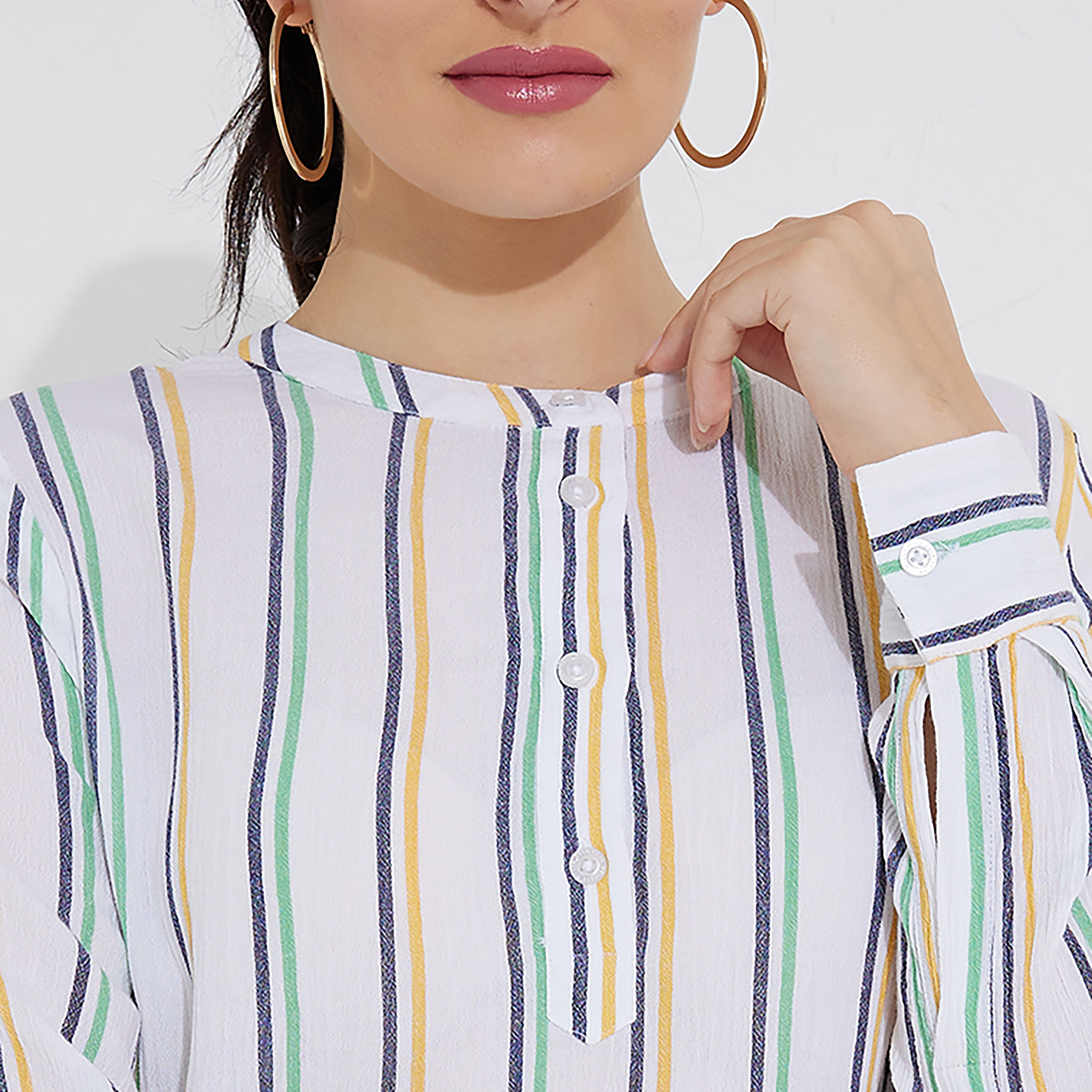 بلوزة بياقة بتصميم ماندارين ذات أشرطة وأكمام طويلة من بيفرلي هيلز بولو كلوب-women-clothing-shirtsandblouses-blouses-image-3