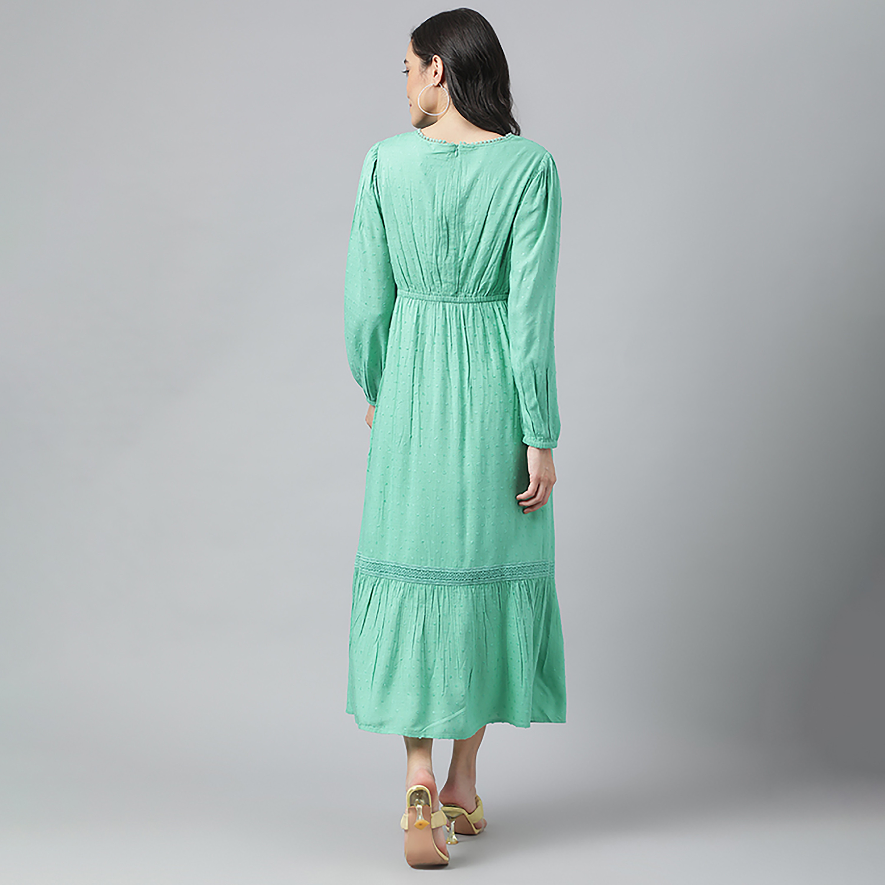 فستان بيفرلي هيلز بولو كلوب متوسط الطول بياقة دائرية وجيب جانبي-women-clothing-dresses-image-8