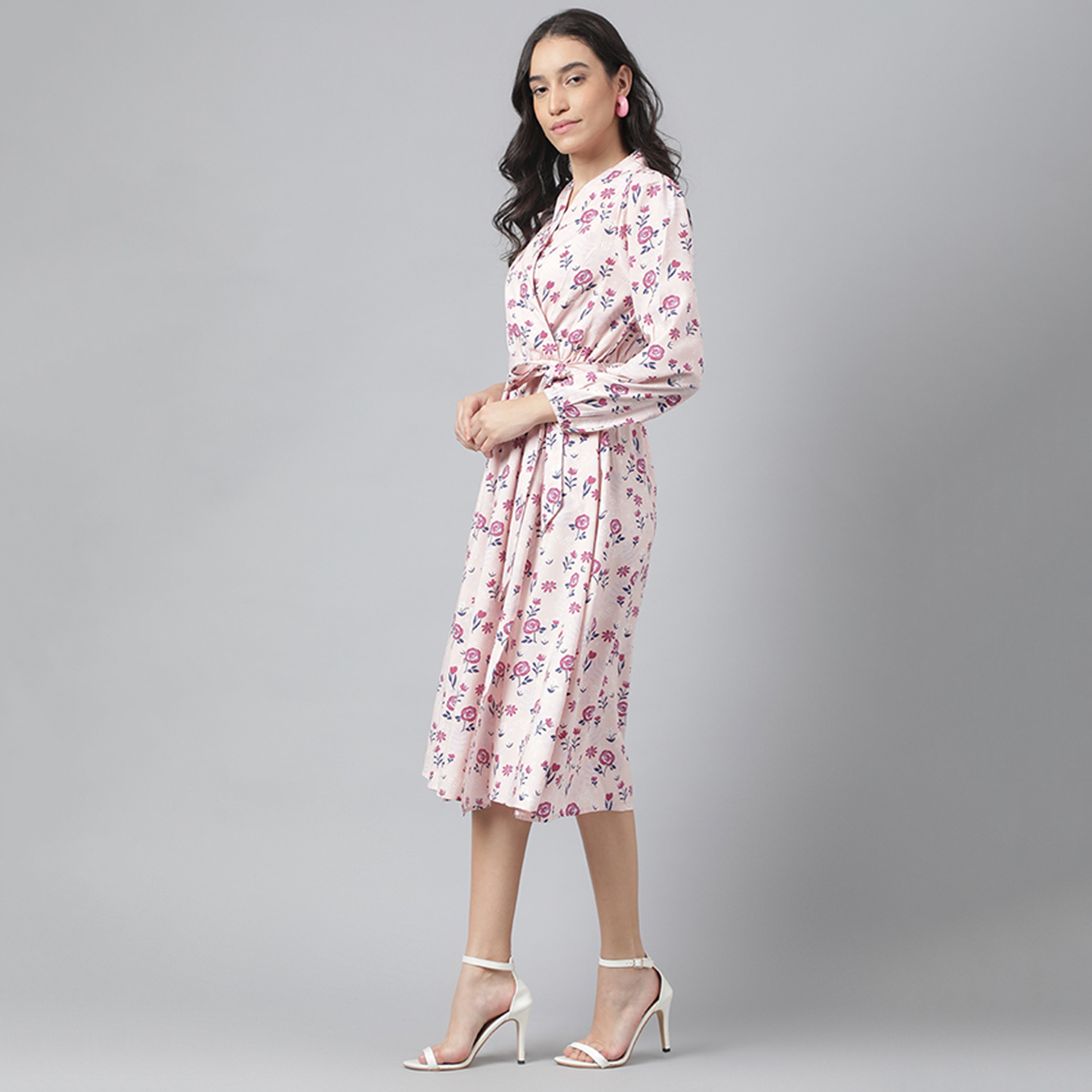 فستان بيفرلي هيلز بولو كلوب متوسط الطول بياقة دائرية مع مزين بربطات-women-clothing-dresses-image-2