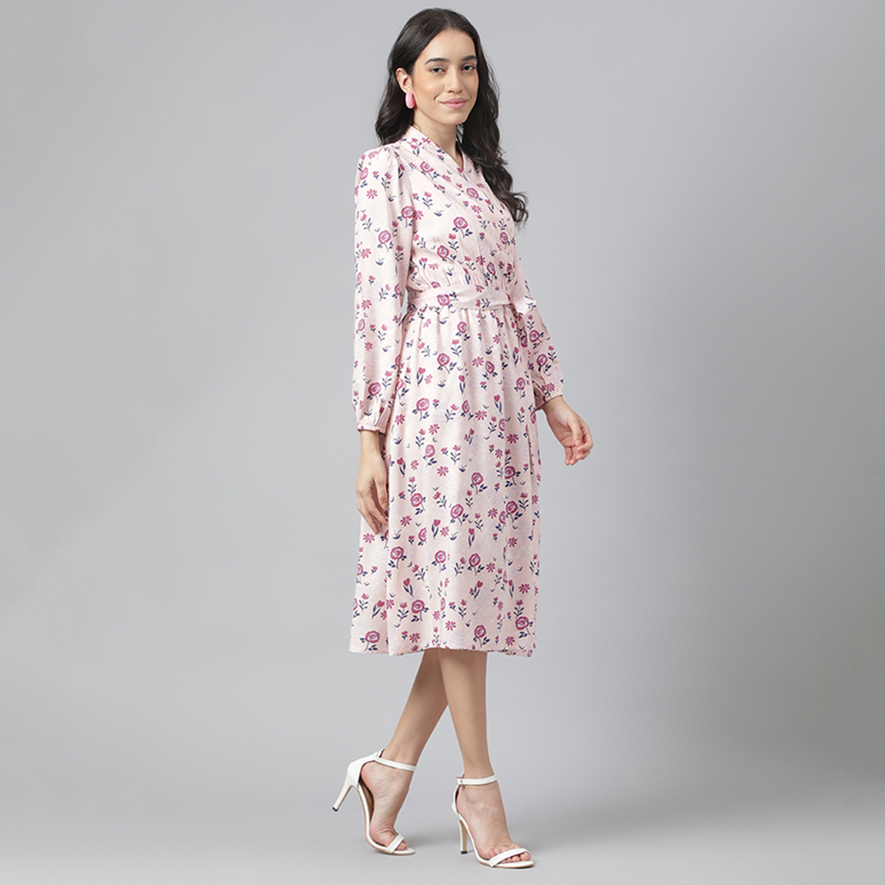 فستان بيفرلي هيلز بولو كلوب متوسط الطول بياقة دائرية مع مزين بربطات-women-clothing-dresses-image-4