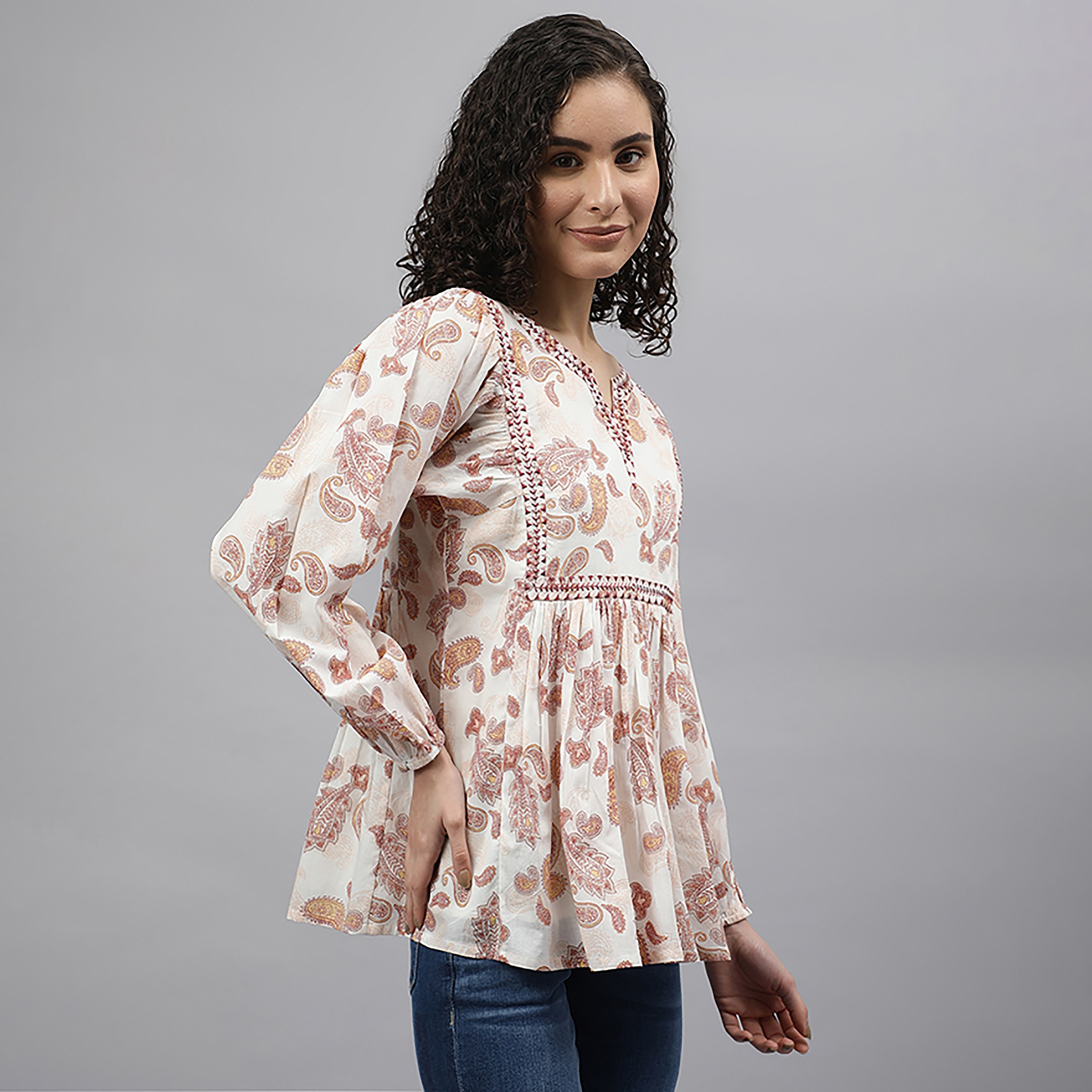 Beverly Hills Polo Club Paisley Print Round Neck Long Sleeves Tunic-women-clothing-shirtsandblouses-blouses-image-3