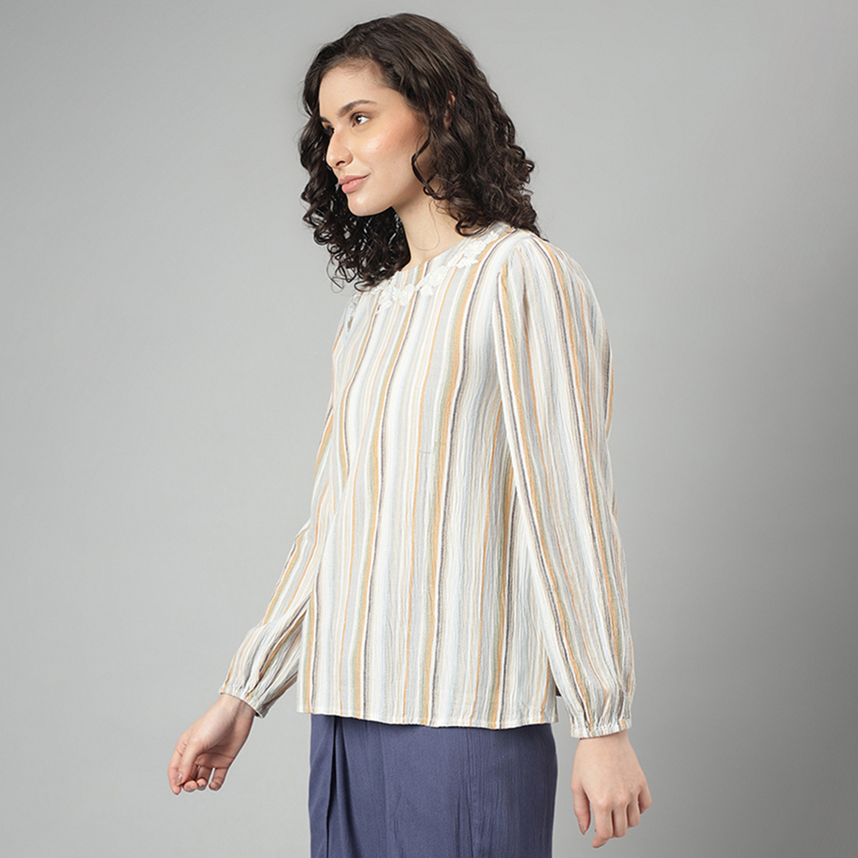 Beverly Hills Polo Club Striped Round Neck Long Sleeves Top-women-clothing-shirtsandblouses-blouses-image-2