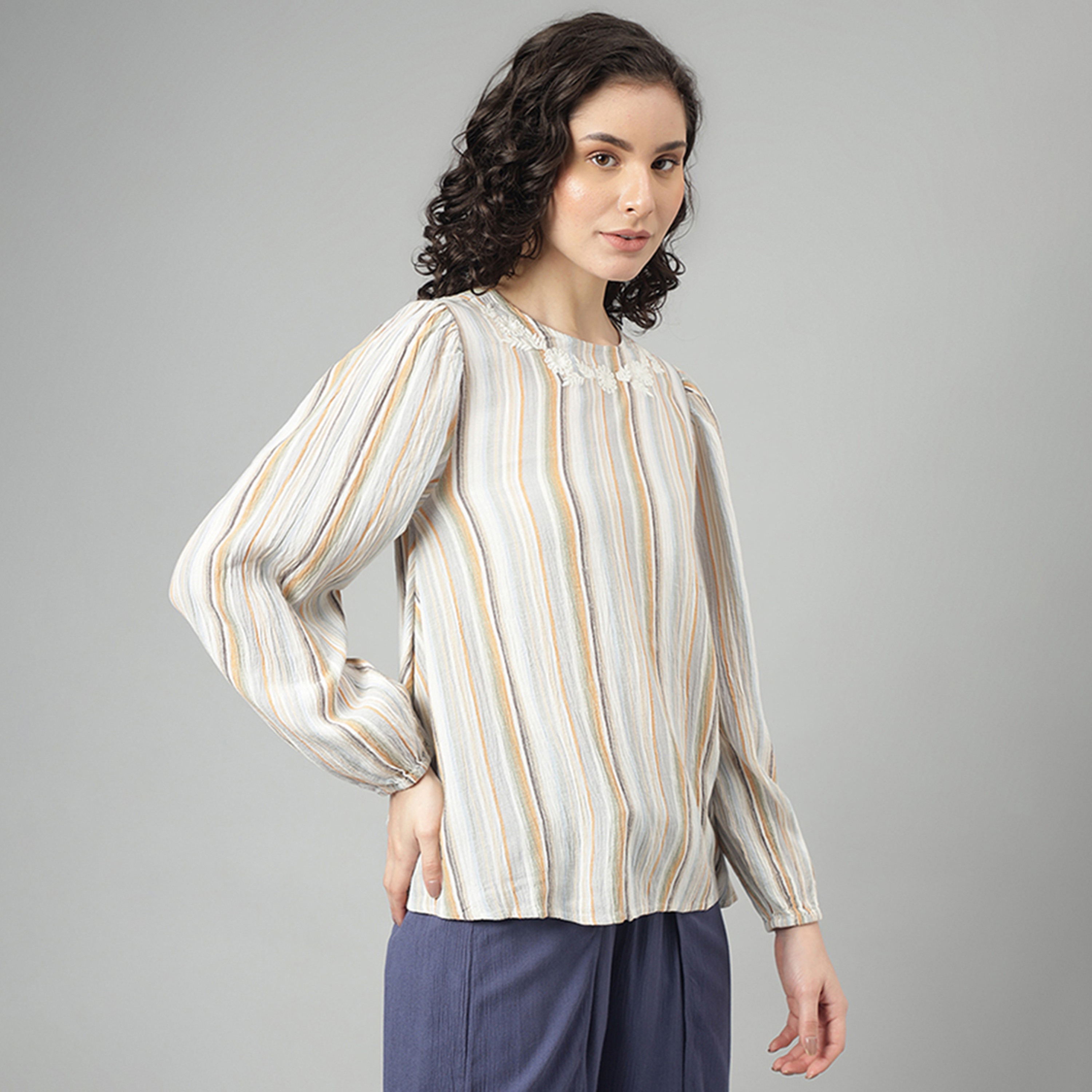 Beverly Hills Polo Club Striped Round Neck Long Sleeves Top-women-clothing-shirtsandblouses-blouses-image-3