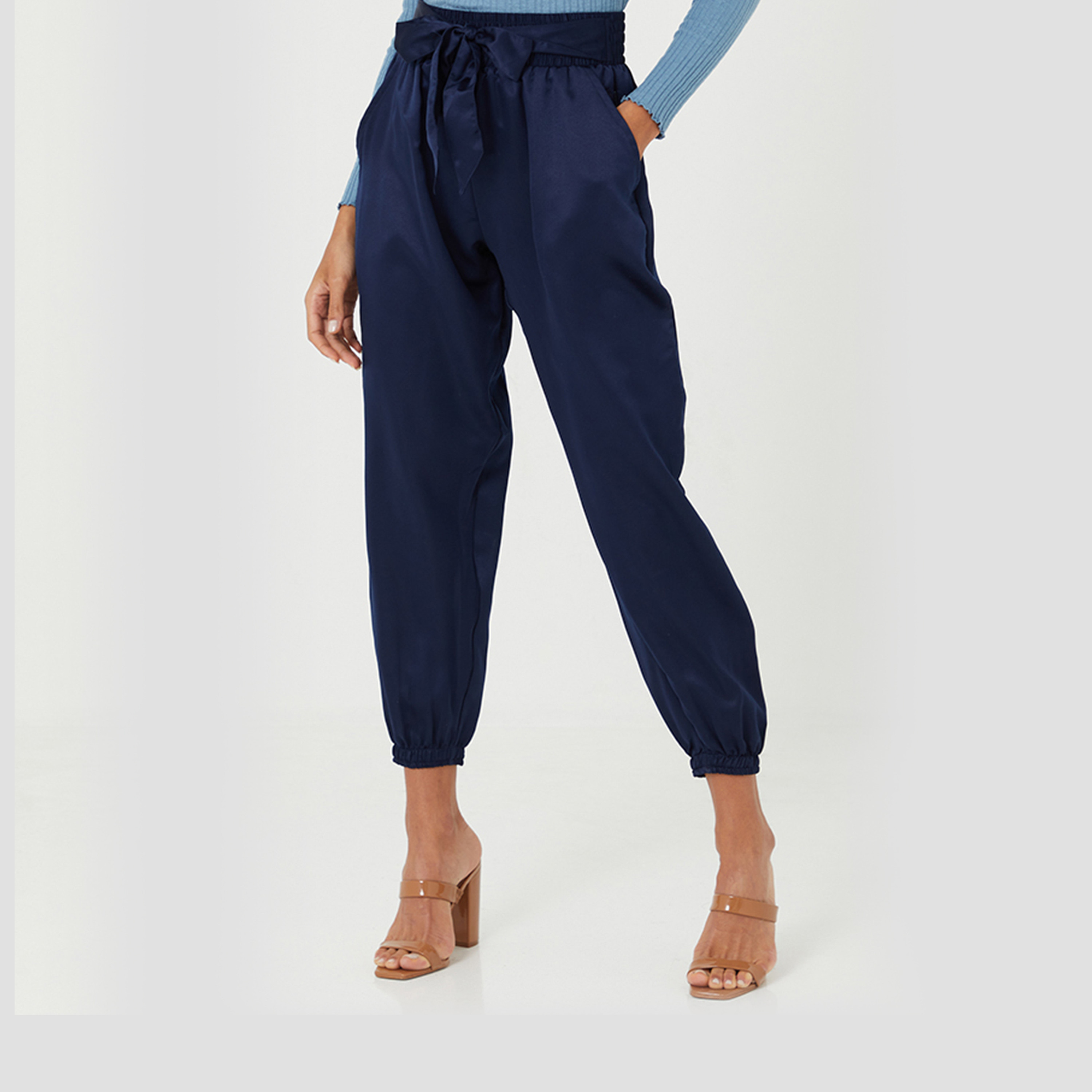 بنطال بيفرلي هيلز بولو كلوب للسيدات قصير بفيونكة أنيقة-women-clothing-bottoms-trousers-image-1