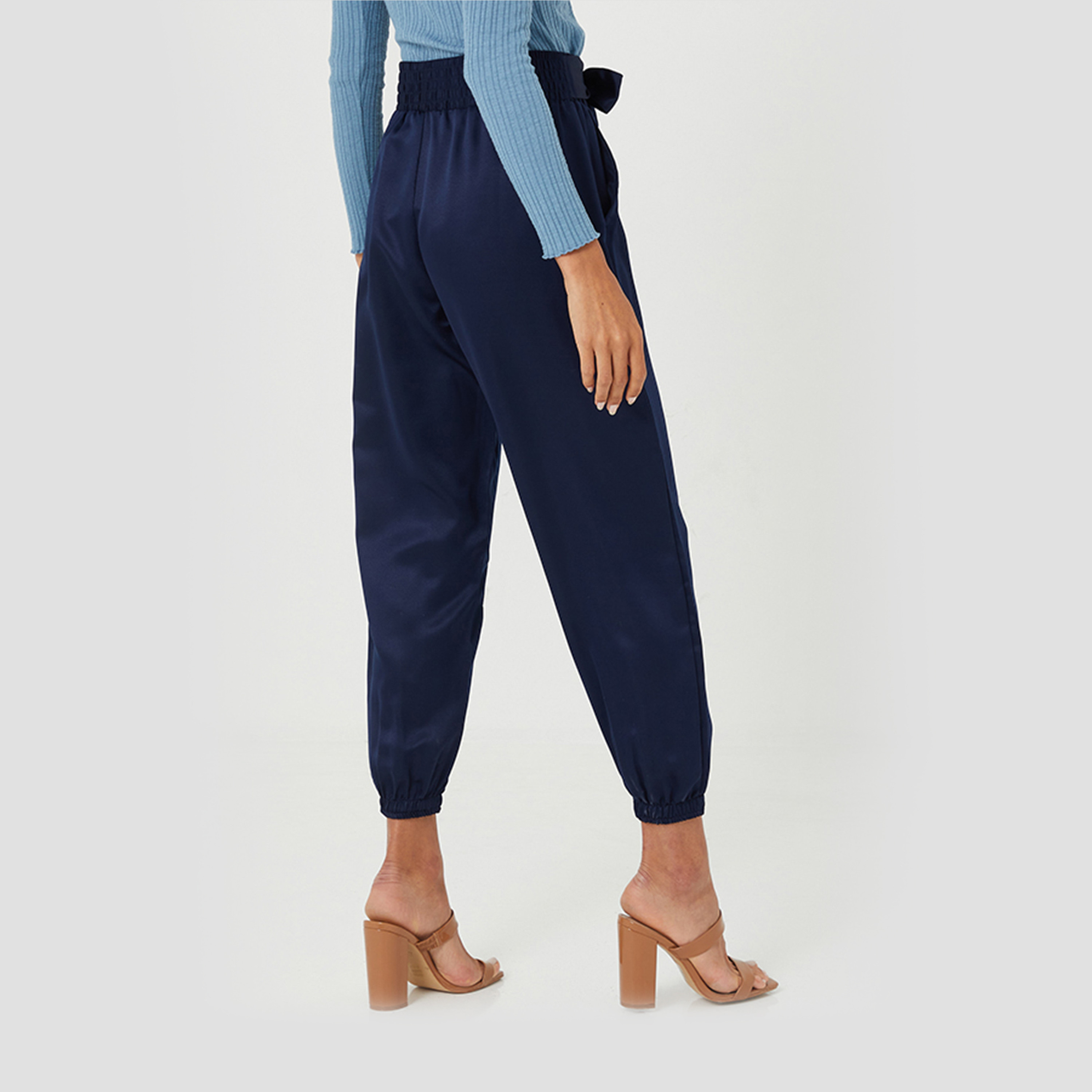 بنطال بيفرلي هيلز بولو كلوب للسيدات قصير بفيونكة أنيقة-women-clothing-bottoms-trousers-image-2