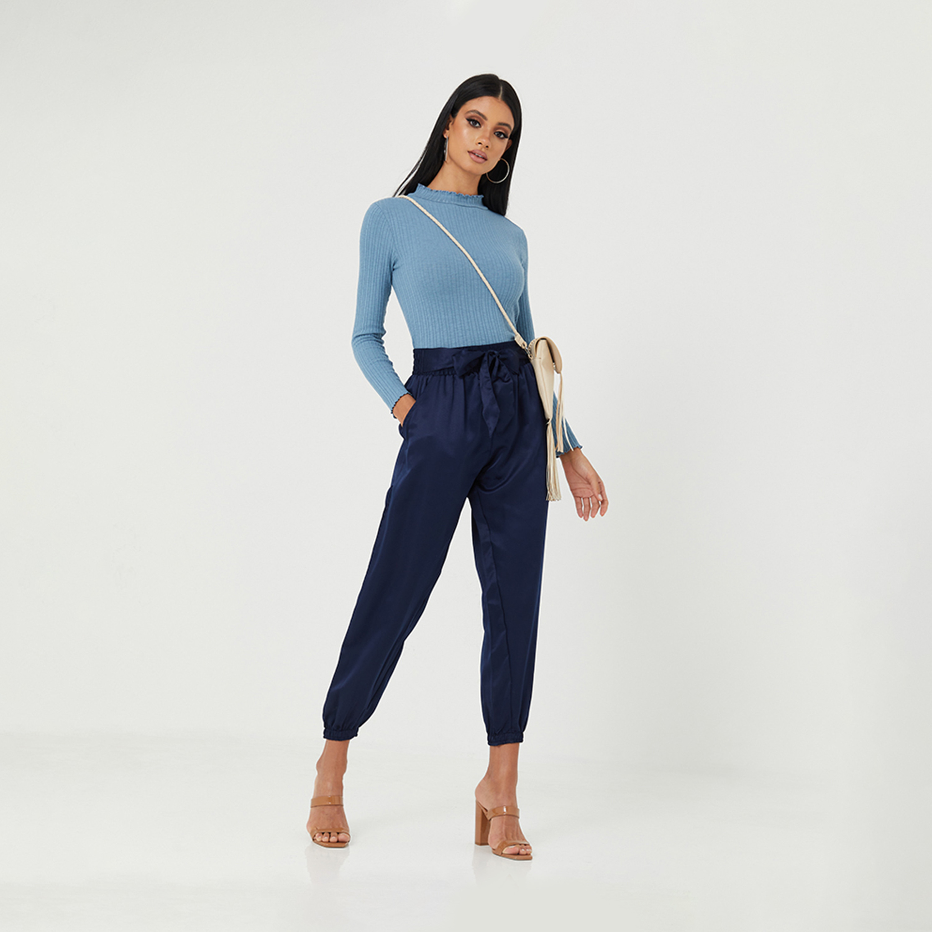 بنطال بيفرلي هيلز بولو كلوب للسيدات قصير بفيونكة أنيقة-women-clothing-bottoms-trousers-image-4