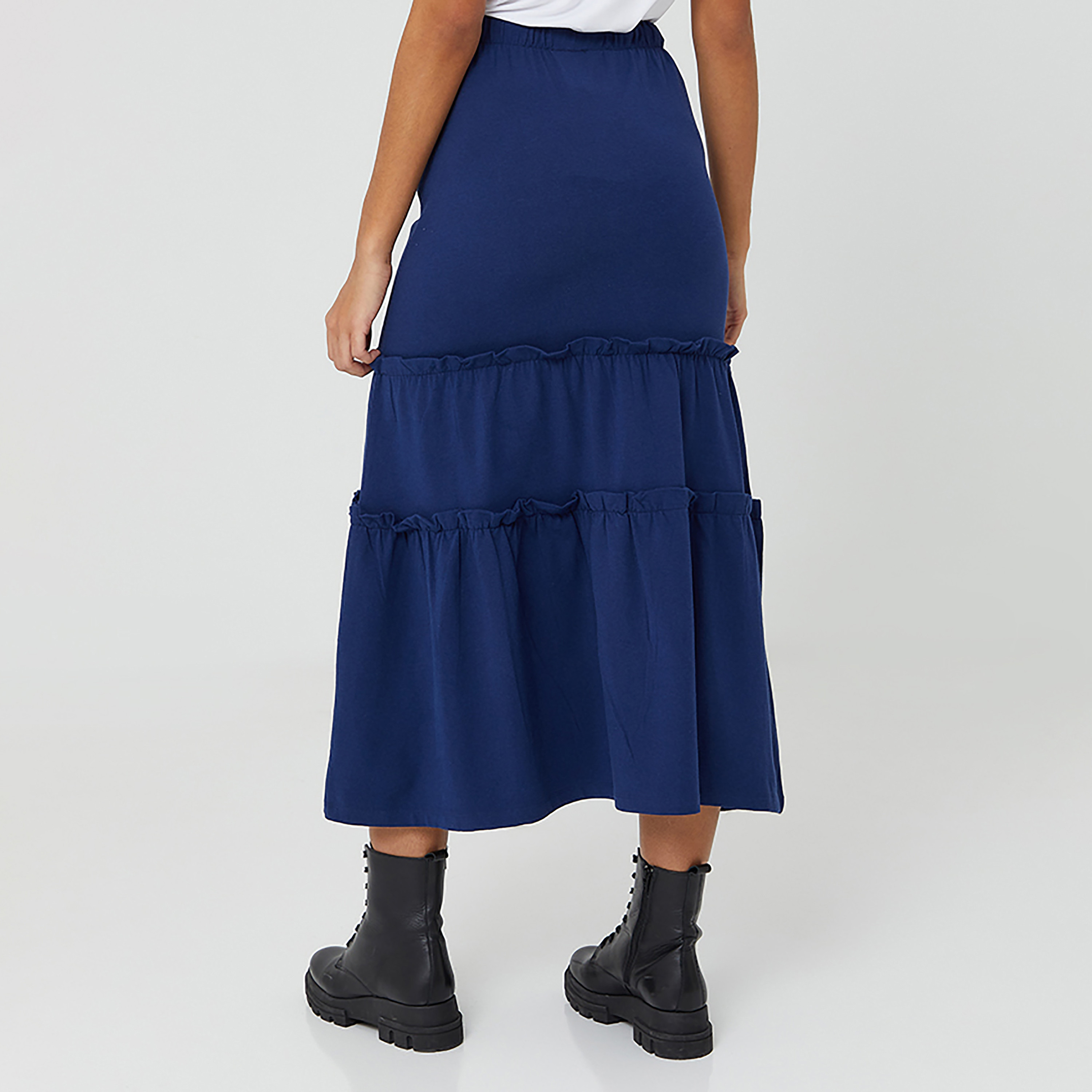 تنورة نسائية متعددة الطبقات بخصر مطاطي وخصر مرتفع من بيفرلي هيلز بولو كلوب-women-clothing-bottoms-skirts-image-4
