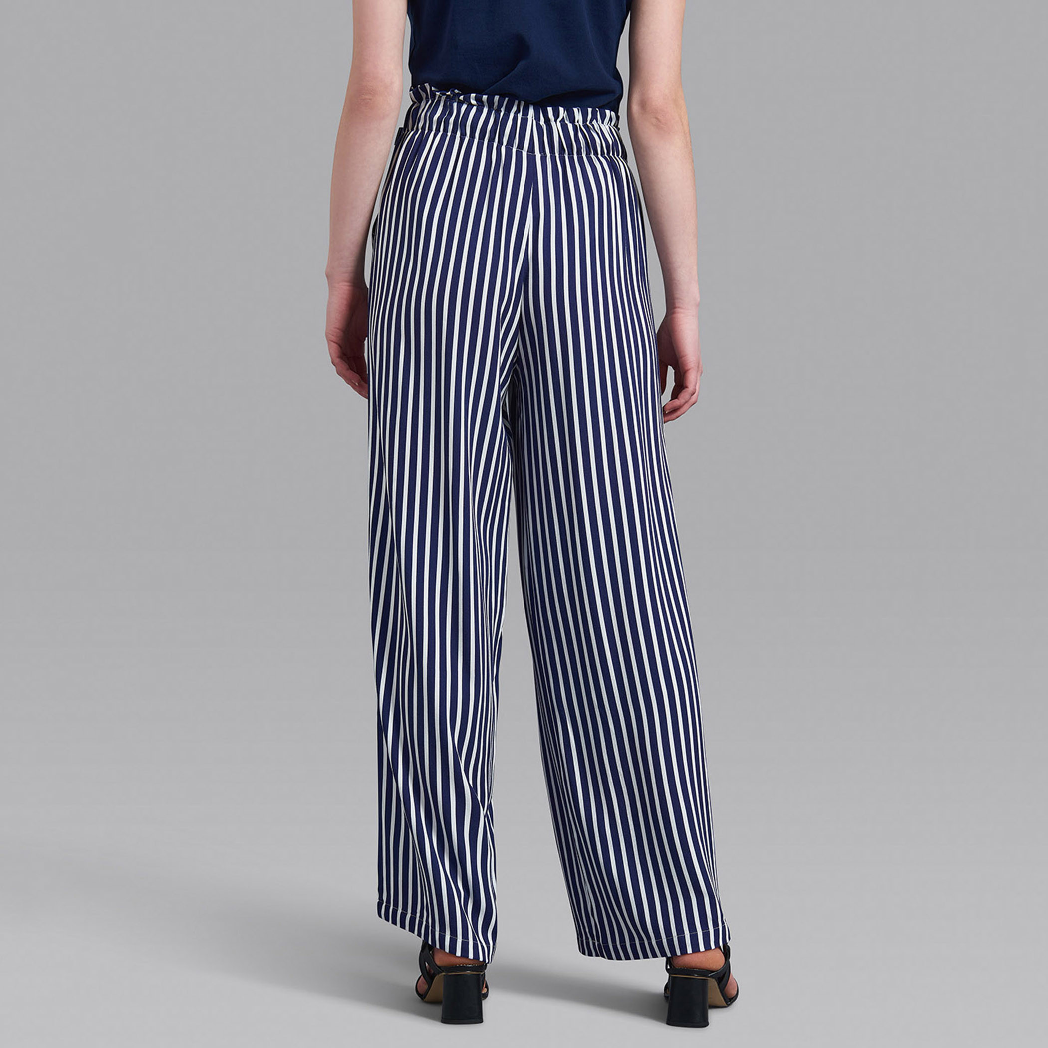 Beverly Hills Polo Club Women Navy Blue Striped Drawstring Pant-women-clothing-bottoms-trousers-image-4