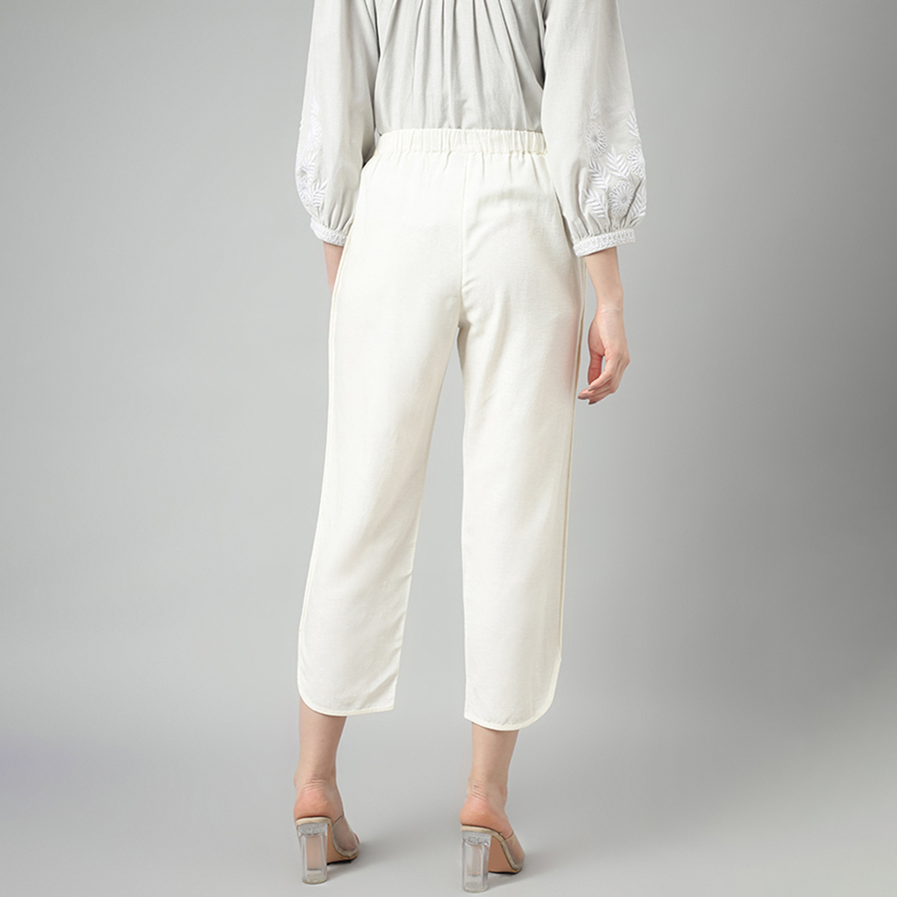 Beverly Hills Polo Club Plain High-Rise Drawstring Women's Trousers-women-clothing-bottoms-trousers-image-4