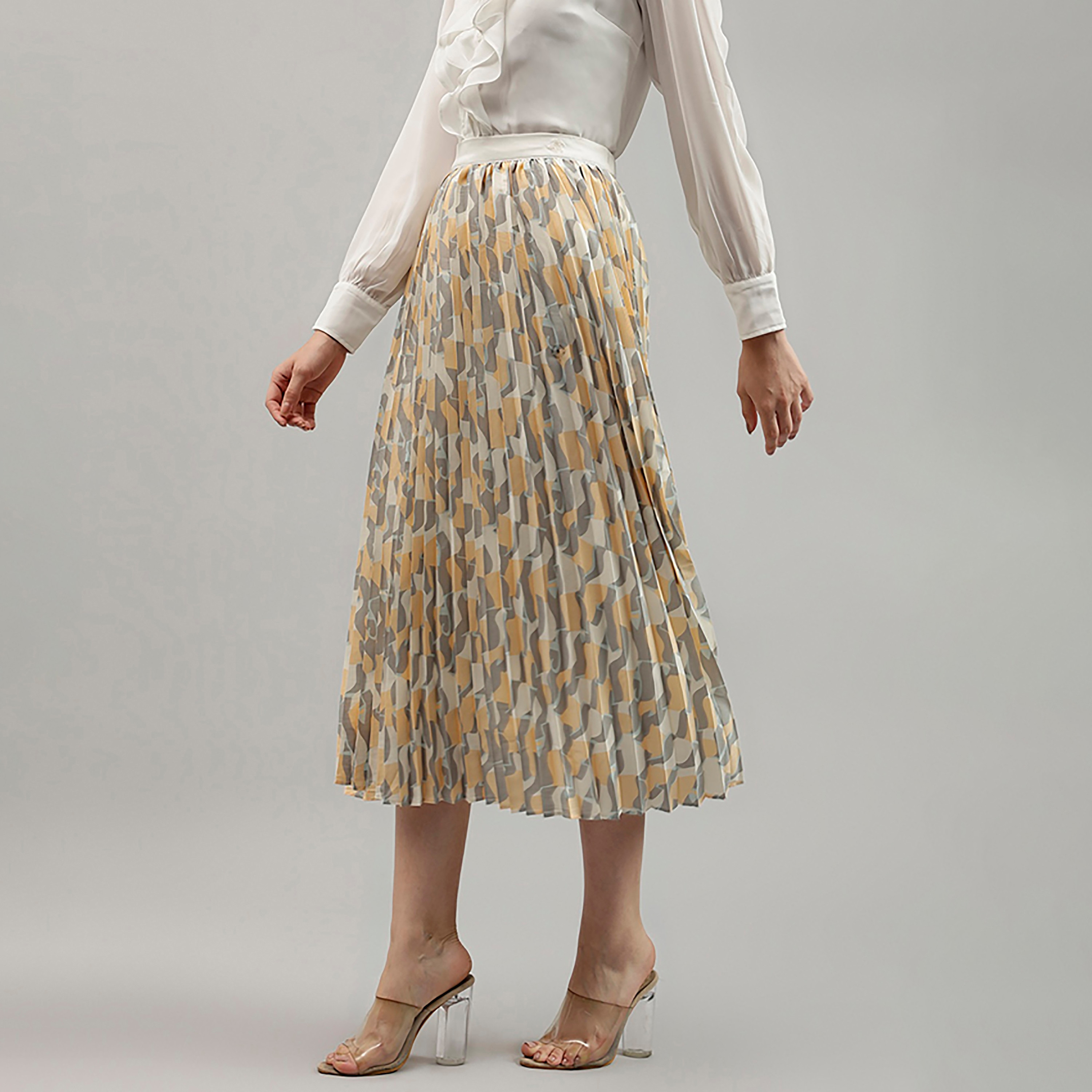 تنورة بيفرلي هيلز للبولو المطاطية بخصر مرن مطبوع على شكل حرف أوتيرة للنساء-women-clothing-bottoms-skirts-image-6