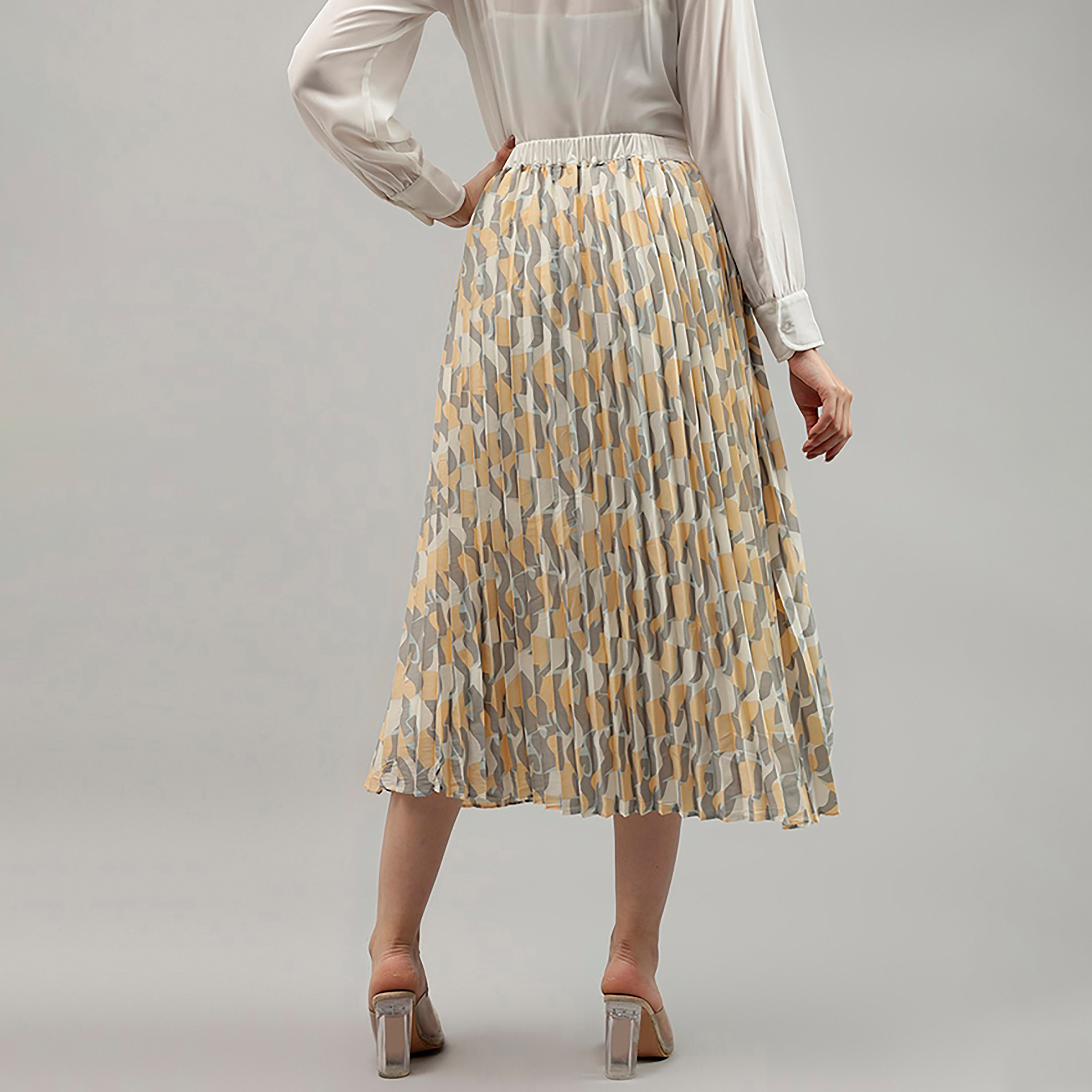 تنورة بيفرلي هيلز للبولو المطاطية بخصر مرن مطبوع على شكل حرف أوتيرة للنساء-women-clothing-bottoms-skirts-image-8