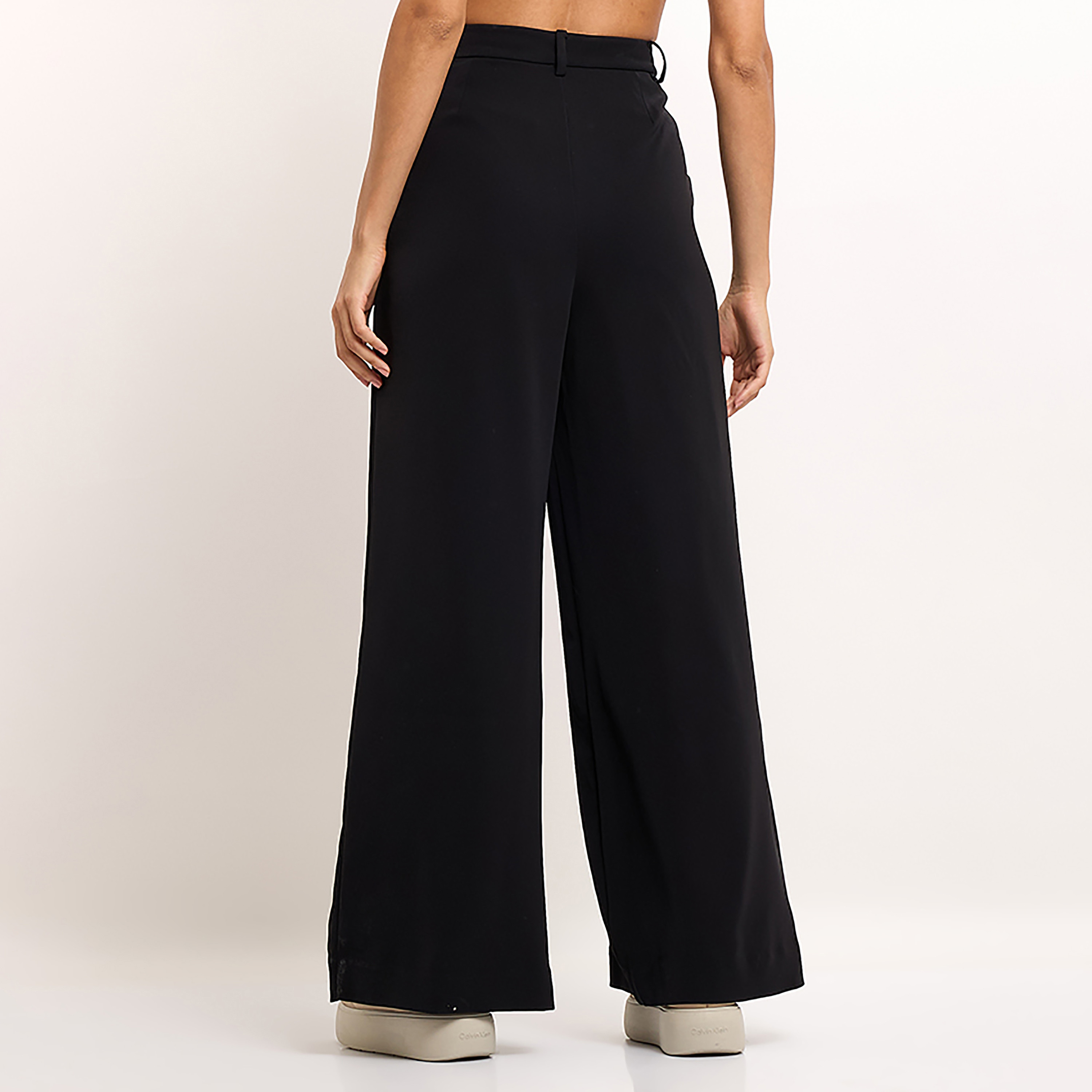 Beverly Hills Polo Club Plain High-Rise Button and Zip Women's Trousers-women-clothing-bottoms-trousers-image-4