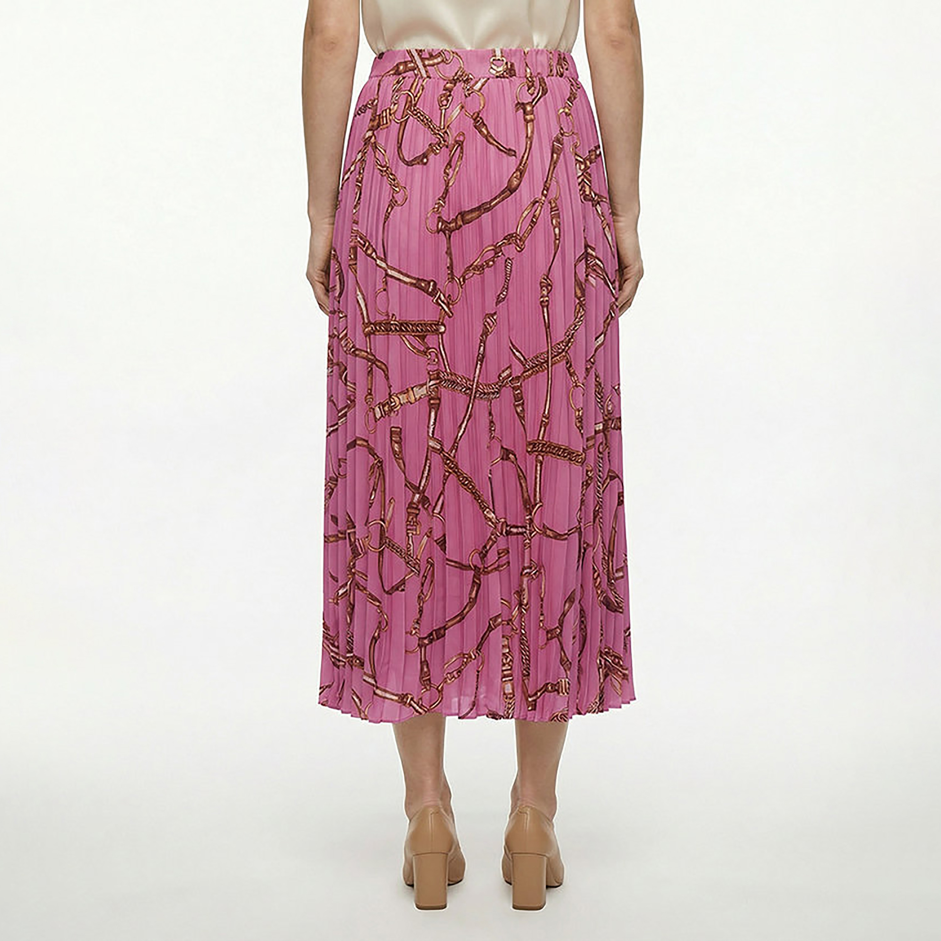 تنورة ميدي نسائية بكسرات وطبعة من بيفرلي هيلز بولو كلوب-women-clothing-skirts-image-6