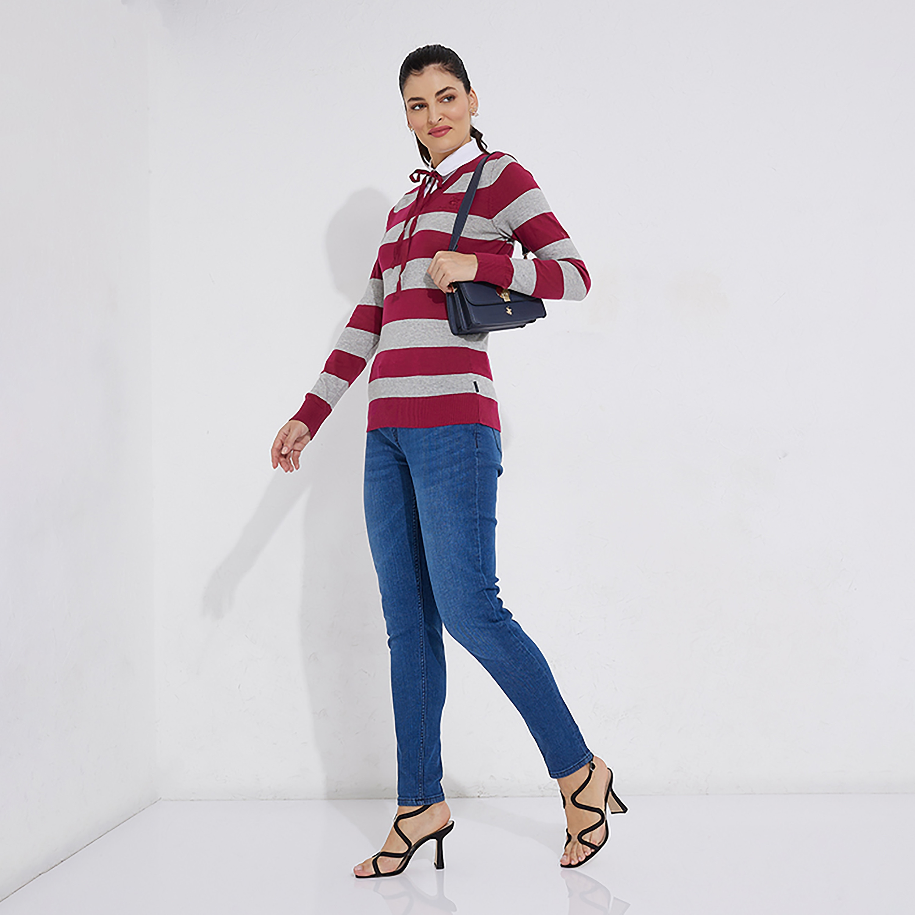 بنطال جينز بقصة سكيني بخمسة جيوب متوسط الارتفاع من بيفرلي هيلز بولو كلوب-women-clothing-bottoms-jeans-image-2